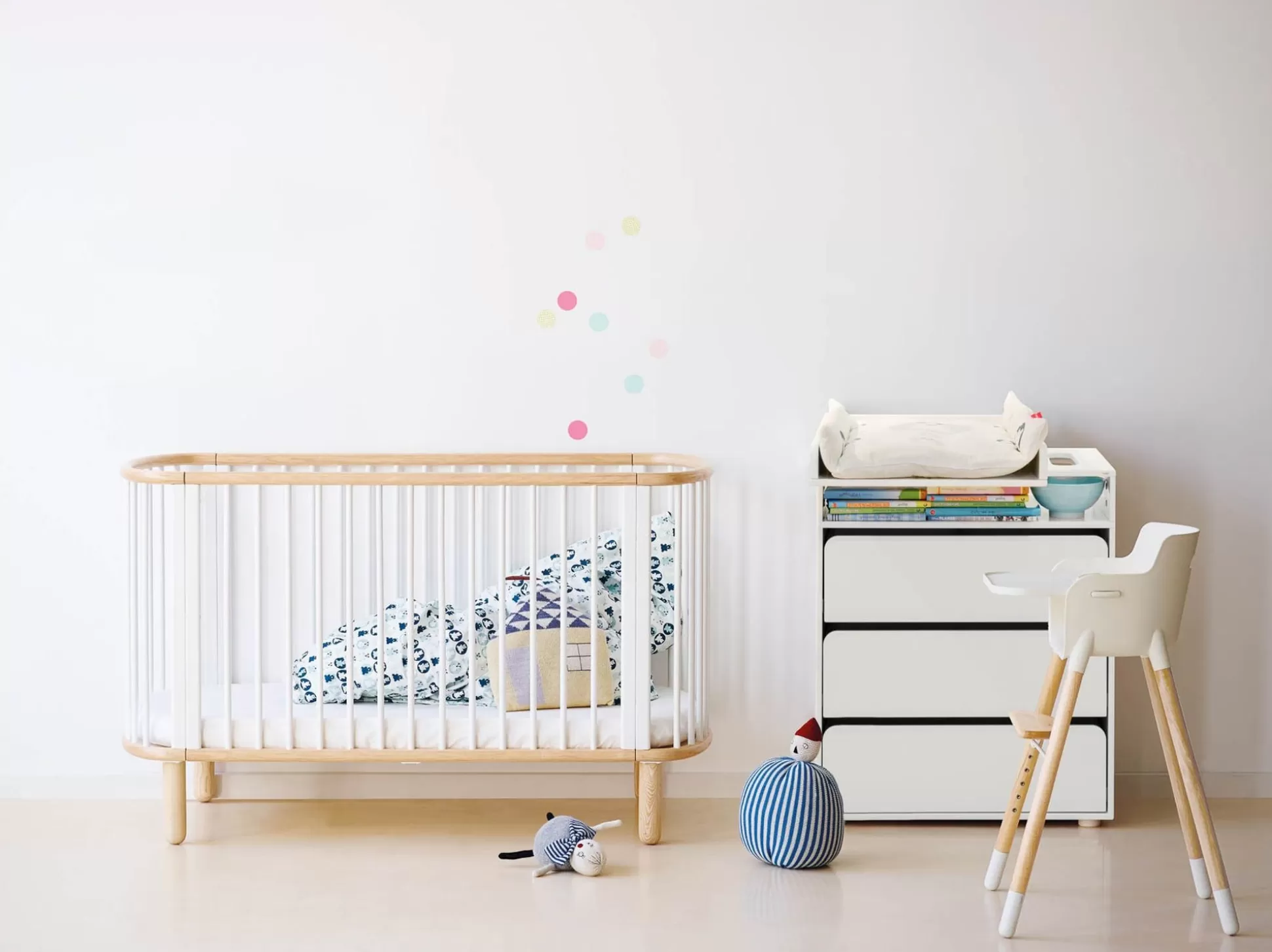 FLEXA Muzikaal Speelgoed>Babybed White/Clear Lacquer Beech