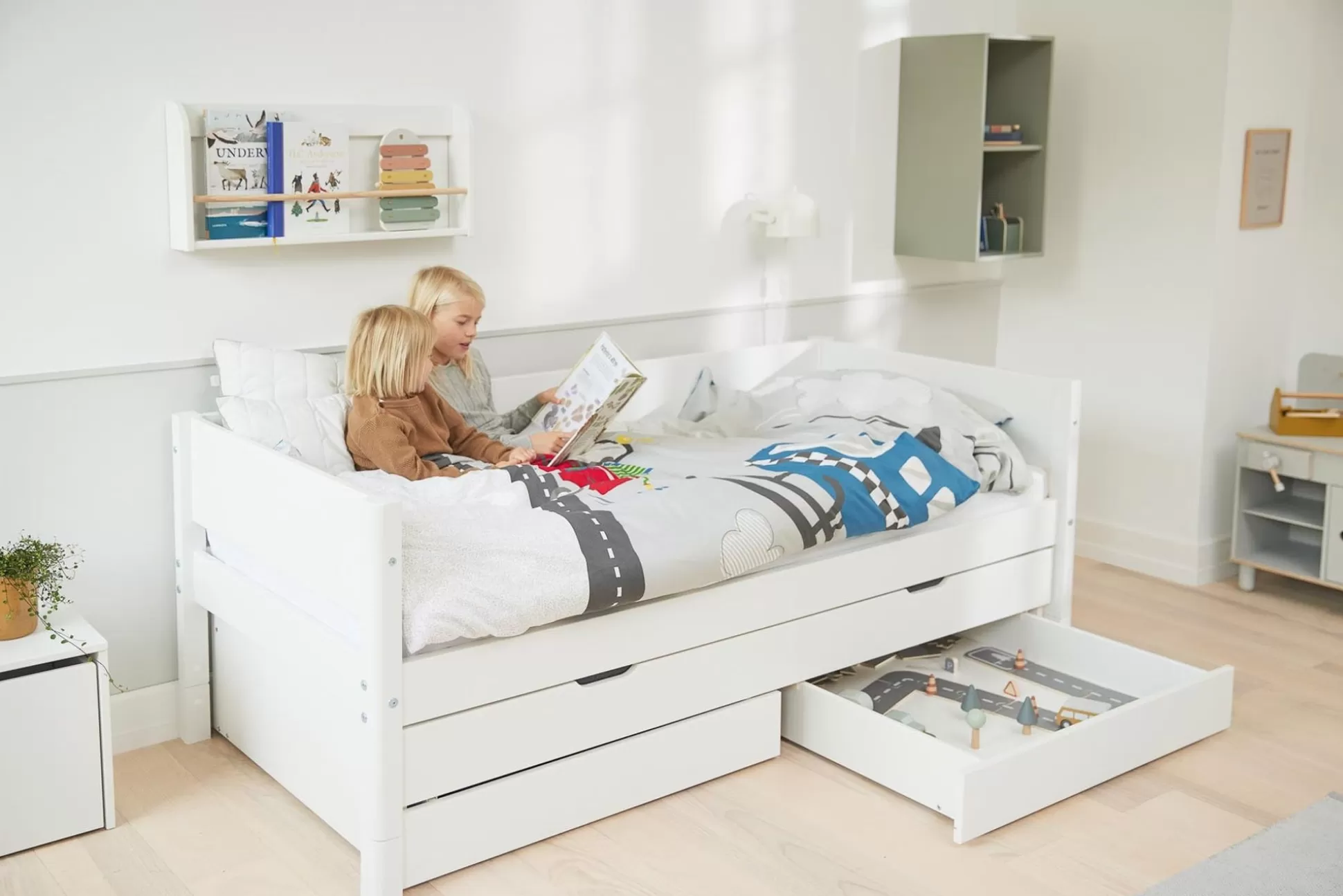 FLEXA Bedden Met Lades>Bedbank White