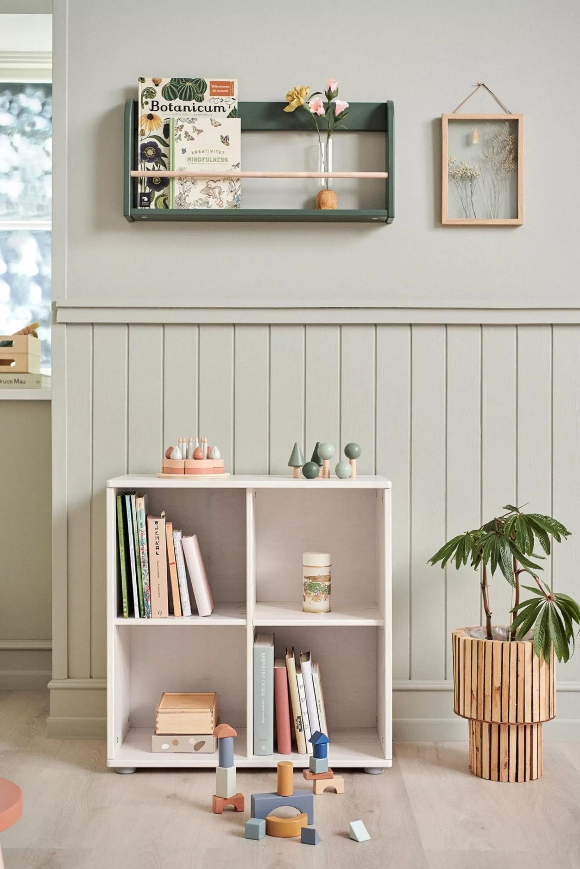 FLEXA Boekenkasten>Boekenkast, 4 Vakken White Washed Pine