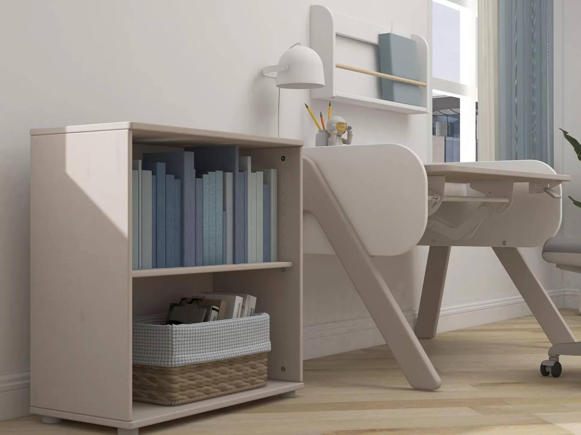 FLEXA Boekenkasten>Boekenkast Met 1 Plank Grey Washed Pine