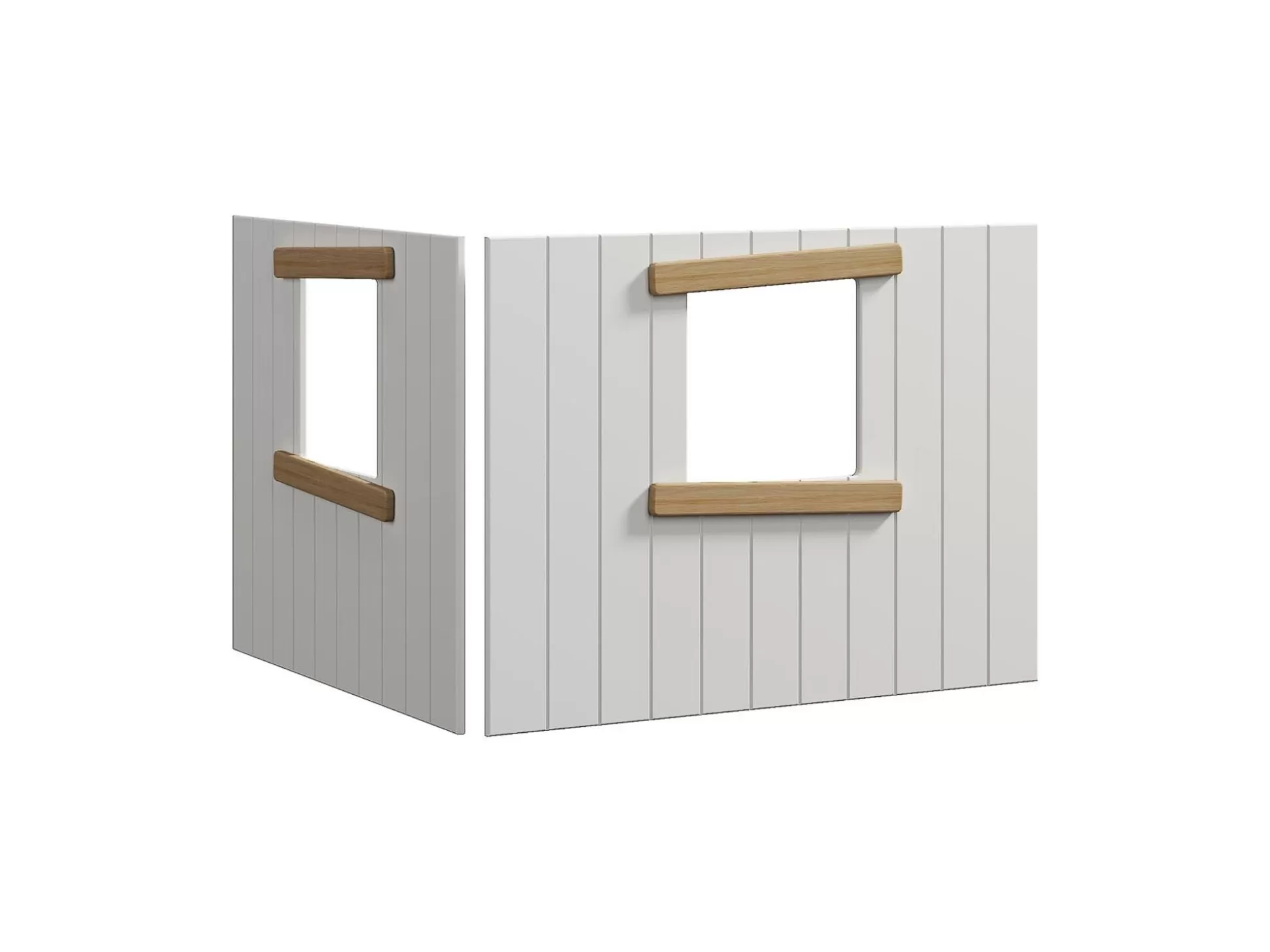 FLEXA Huisbed - Onderdelen>Boomhut Bedfronten, Eiken Frame White/Oak