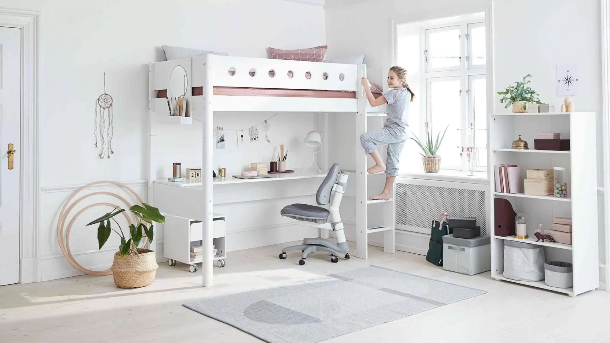 FLEXA Kinder Bureaus>Bureau Voor Hoogslaper White