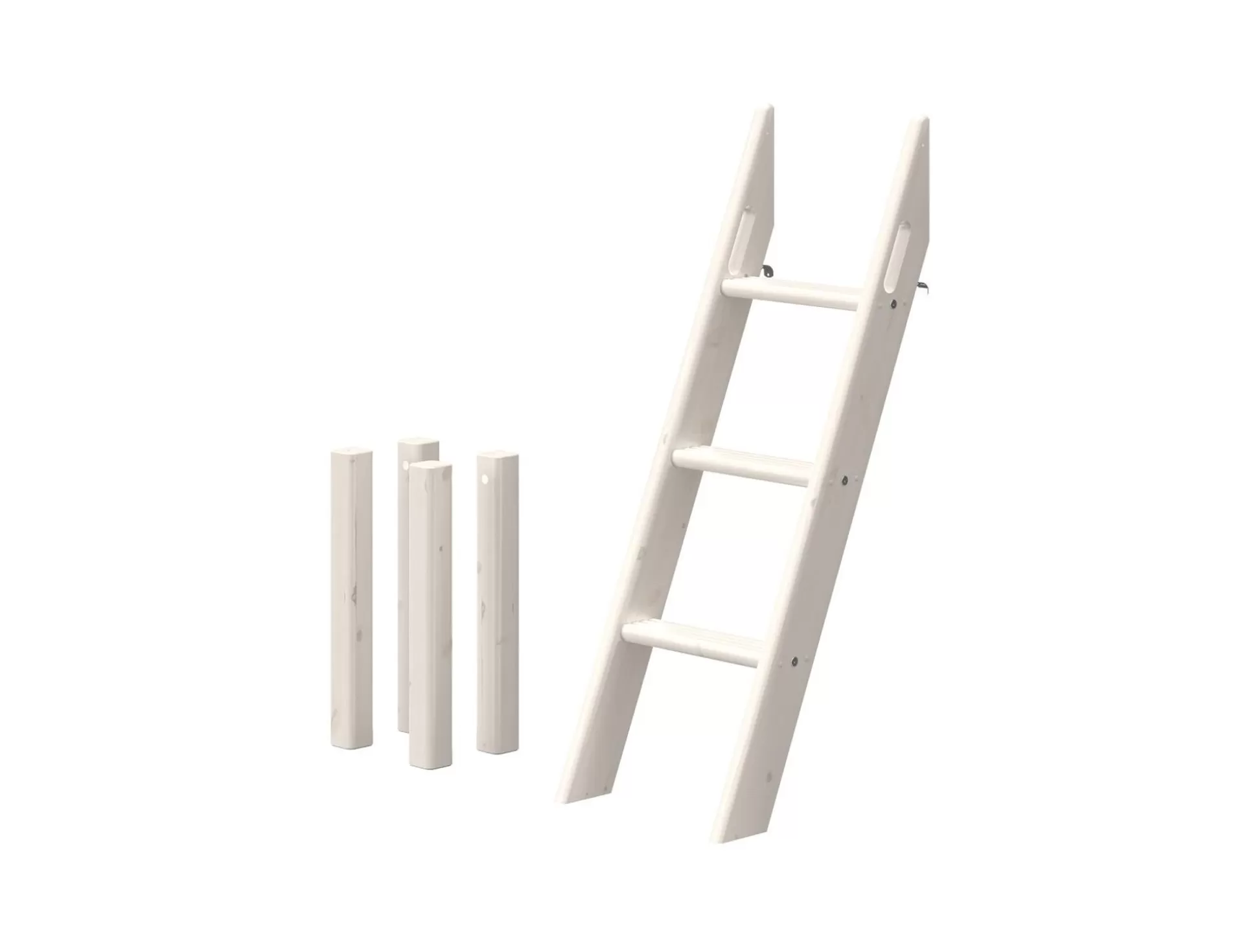 FLEXA Onderdelen En Beslag>Classic - Schuine Ladder Voor Halfhoogslaper White Washed Pine