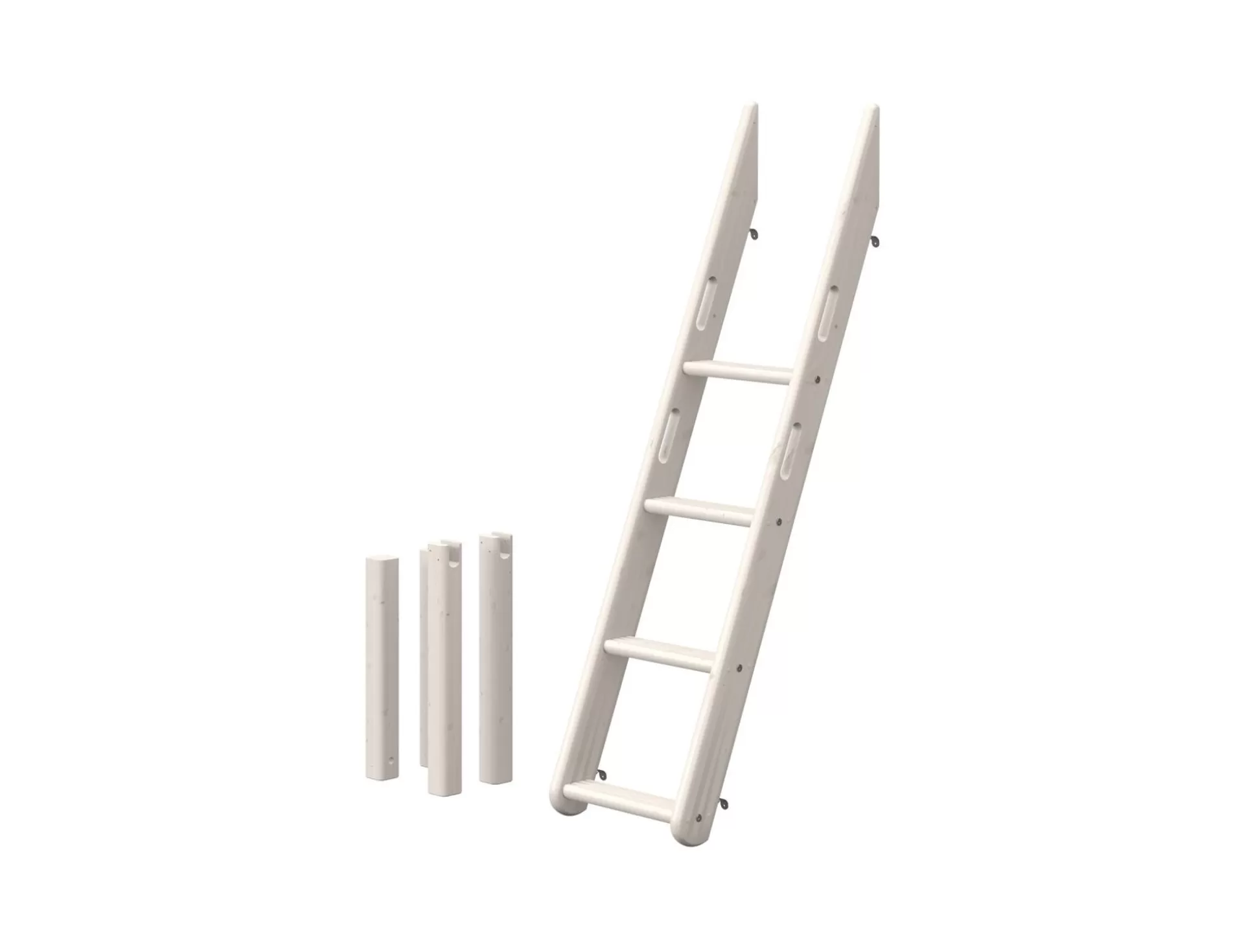 FLEXA Onderdelen En Beslag>Classic - Schuine Ladder Voor Stapelbed White Washed Pine