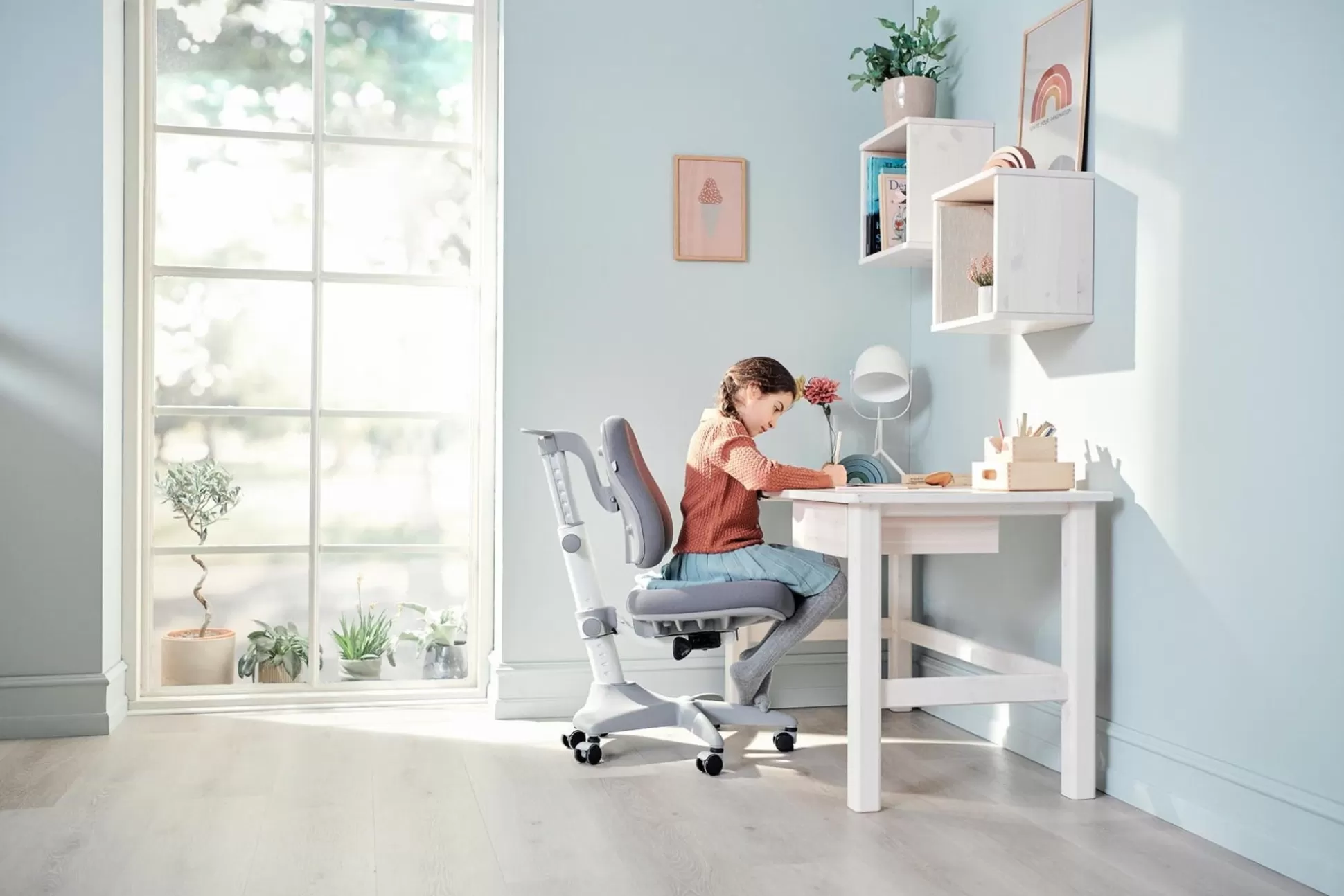 FLEXA Classic>Classic Bureau Met La White Washed Pine