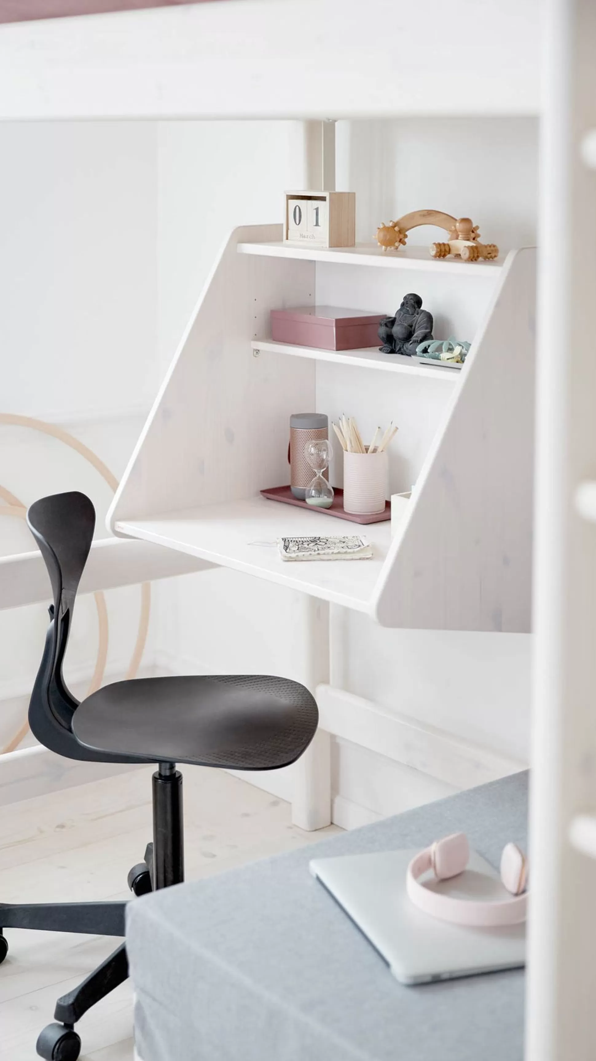 FLEXA Bureaus Bij Hoogslapers>Click-On Bureau White Washed Pine