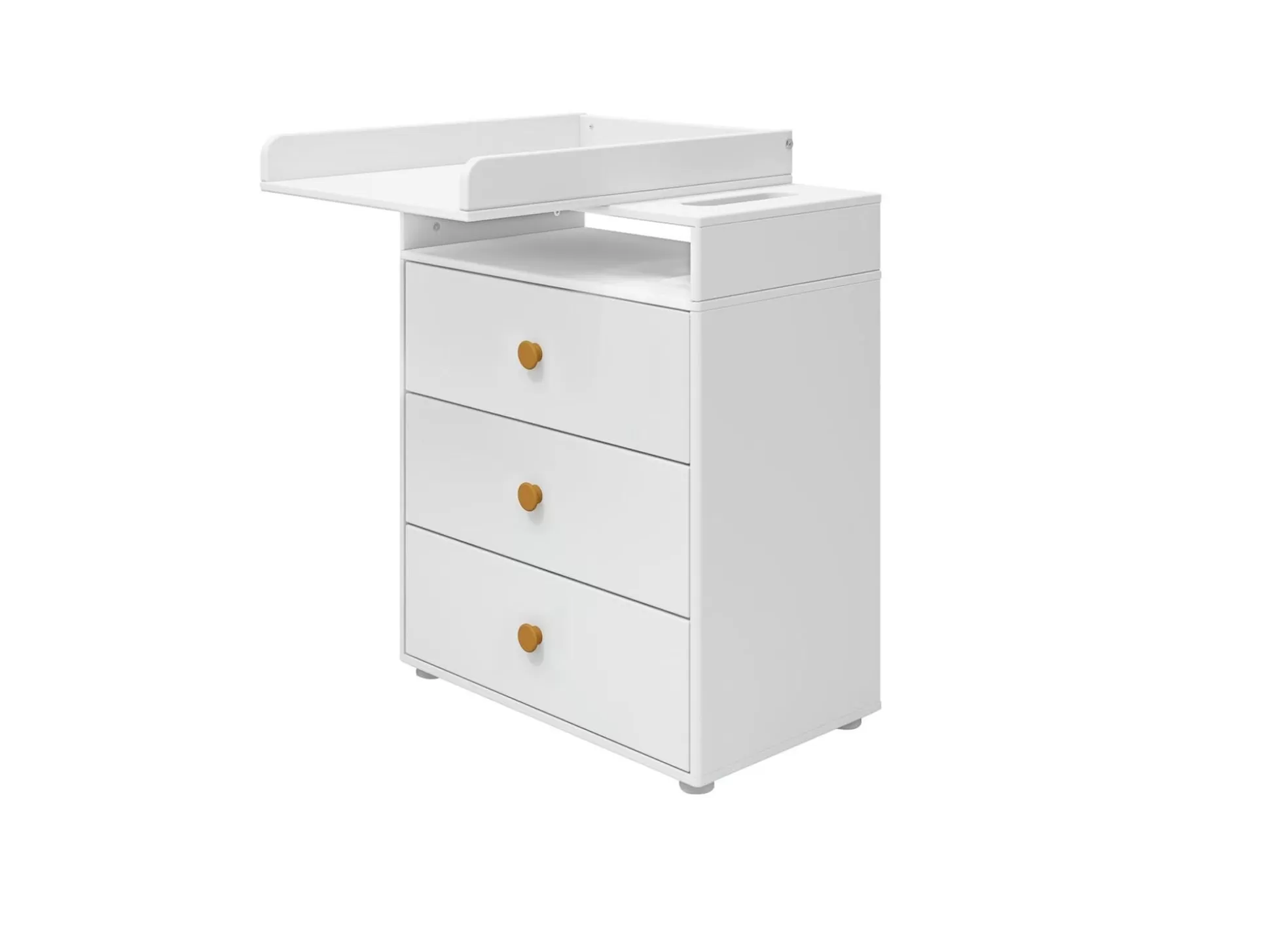 FLEXA Commode Tafels>Commode, 3 Laden White/Mustard