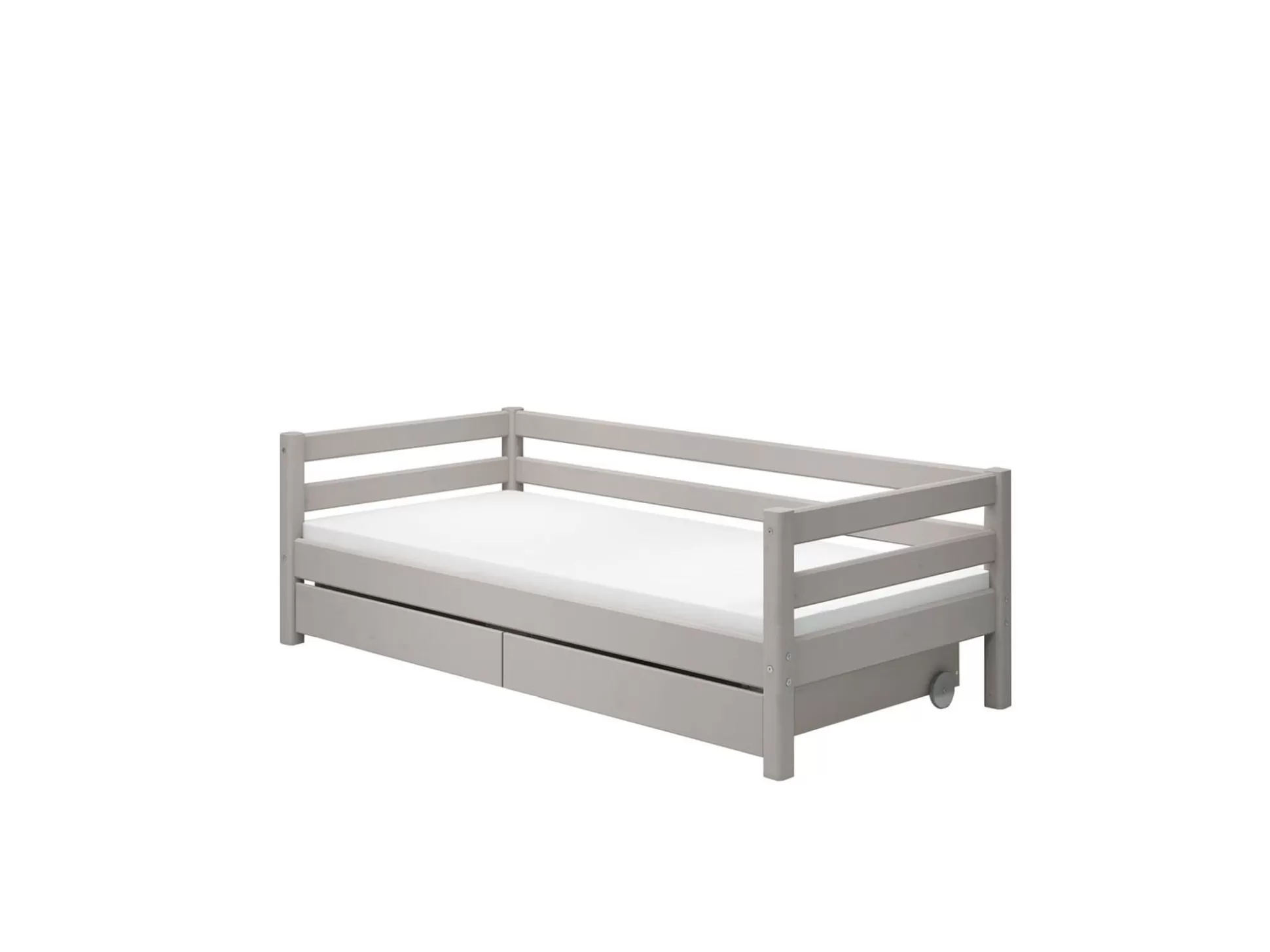 FLEXA Bedden Met Lades>Eenpersoonsbed Met 2 Laden Grey Washed Pine