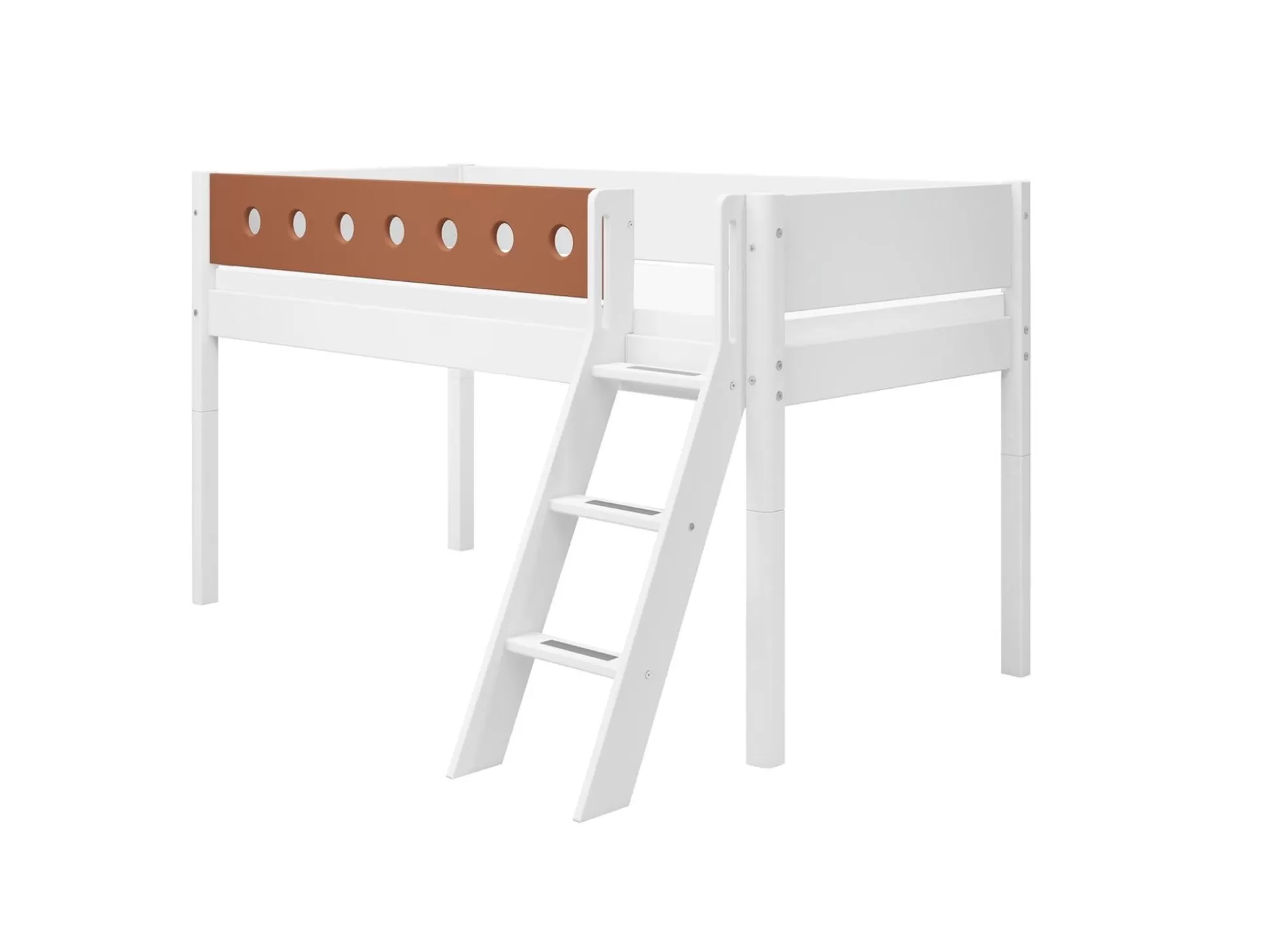 FLEXA Halfhoogslapers>Halfhoogslaper M. Schuine Ladder White/Blush