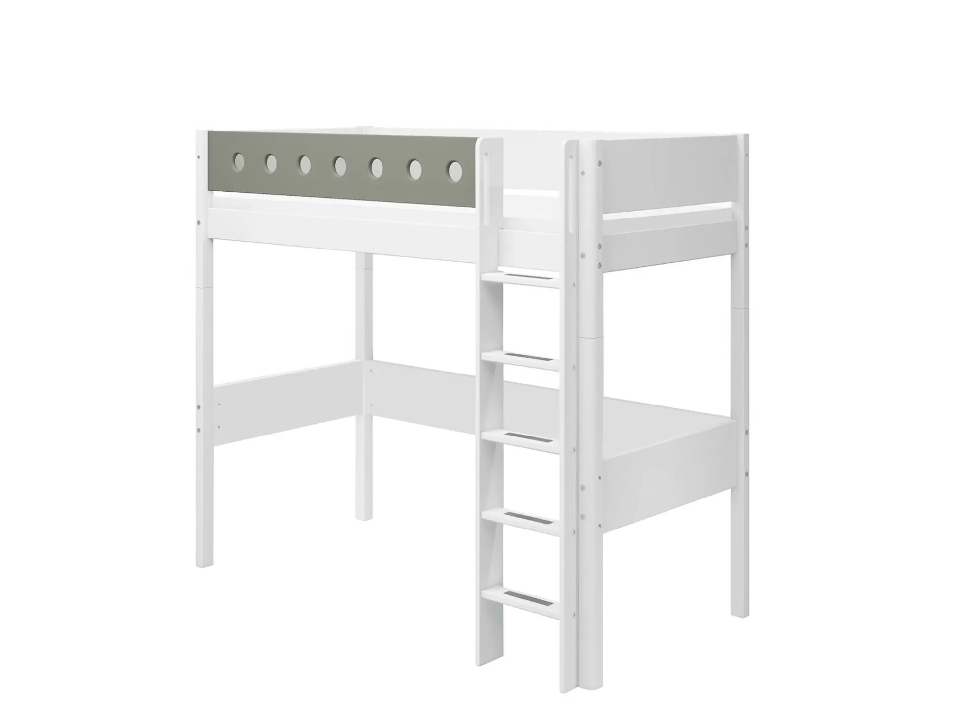 FLEXA Hoogslapers>Hoogslaper M. Rechte Ladder White/Natural Green