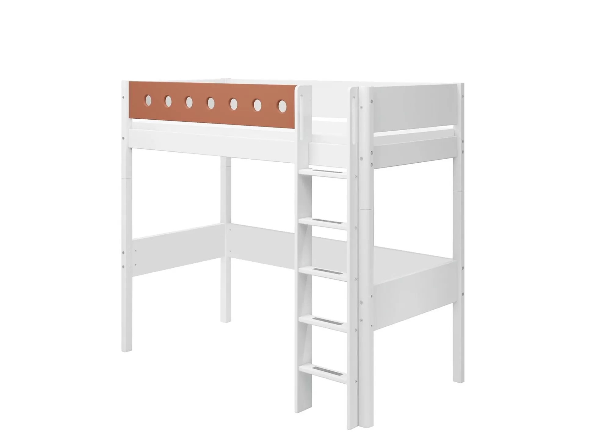 FLEXA 90X200>Hoogslaper M. Rechte Ladder White/Blush