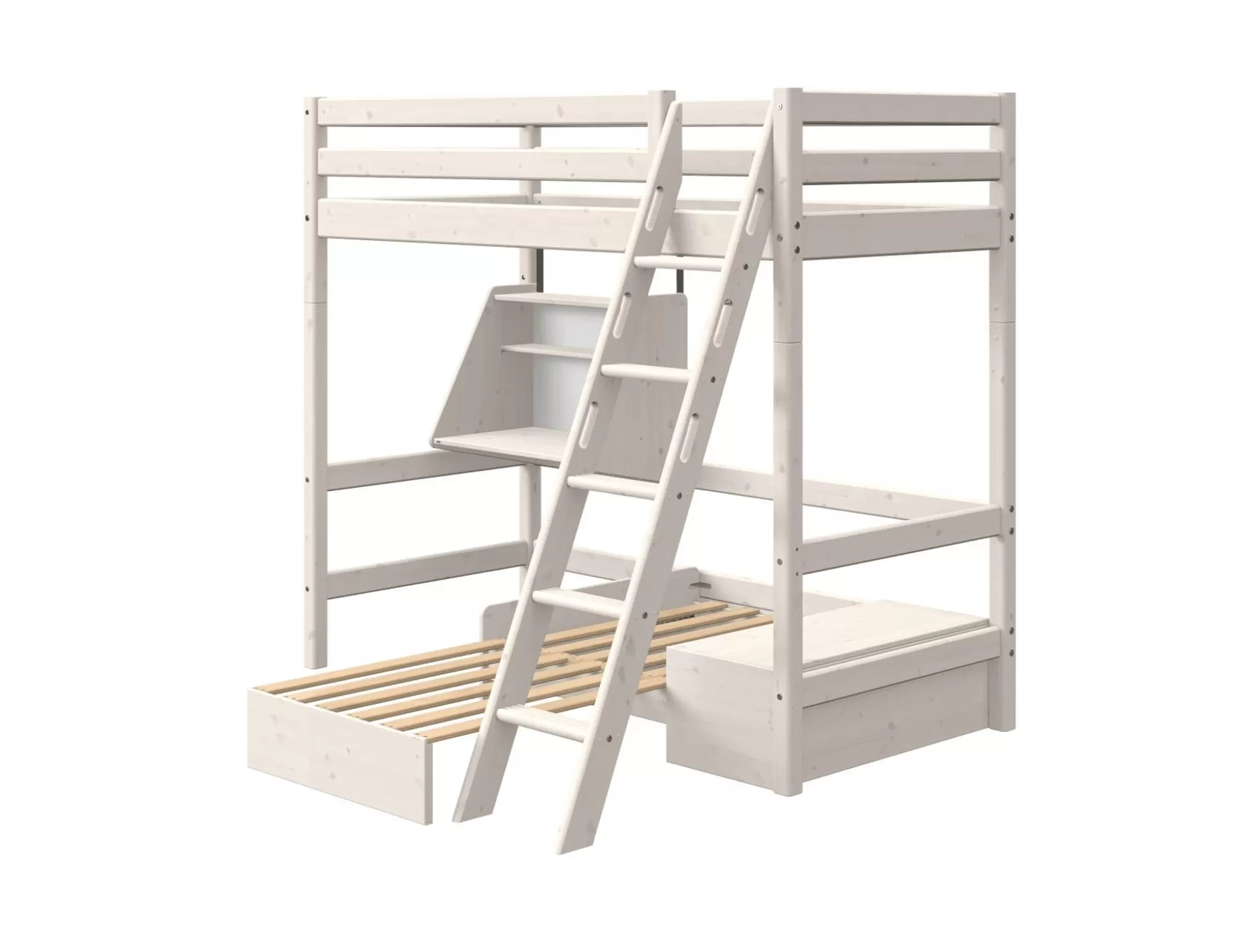 FLEXA Hoogslapers>Hoogslaper Met Casa Module White Washed Pine