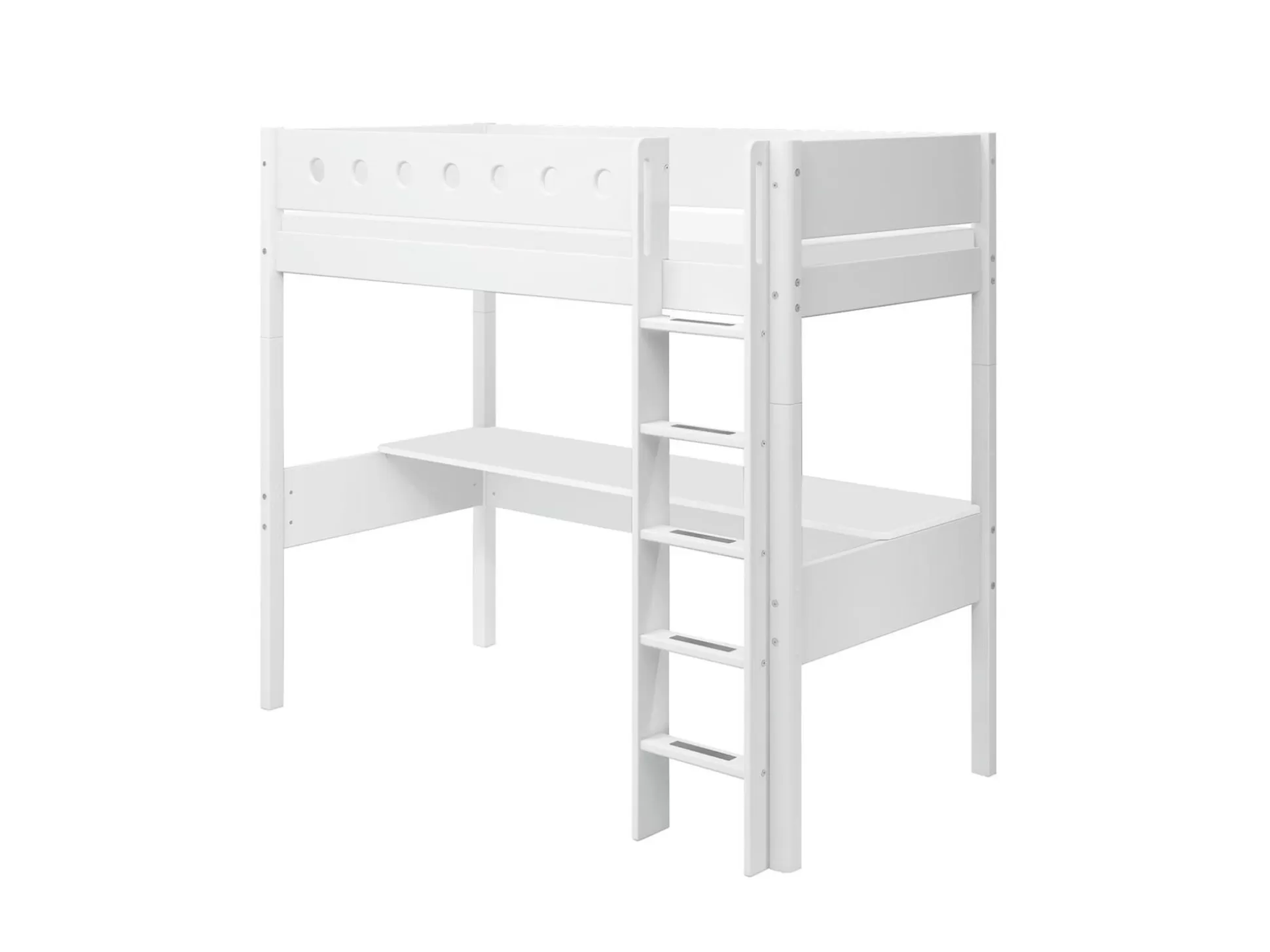 FLEXA 90X200>Hoogslaper Met Rechte Ladder White