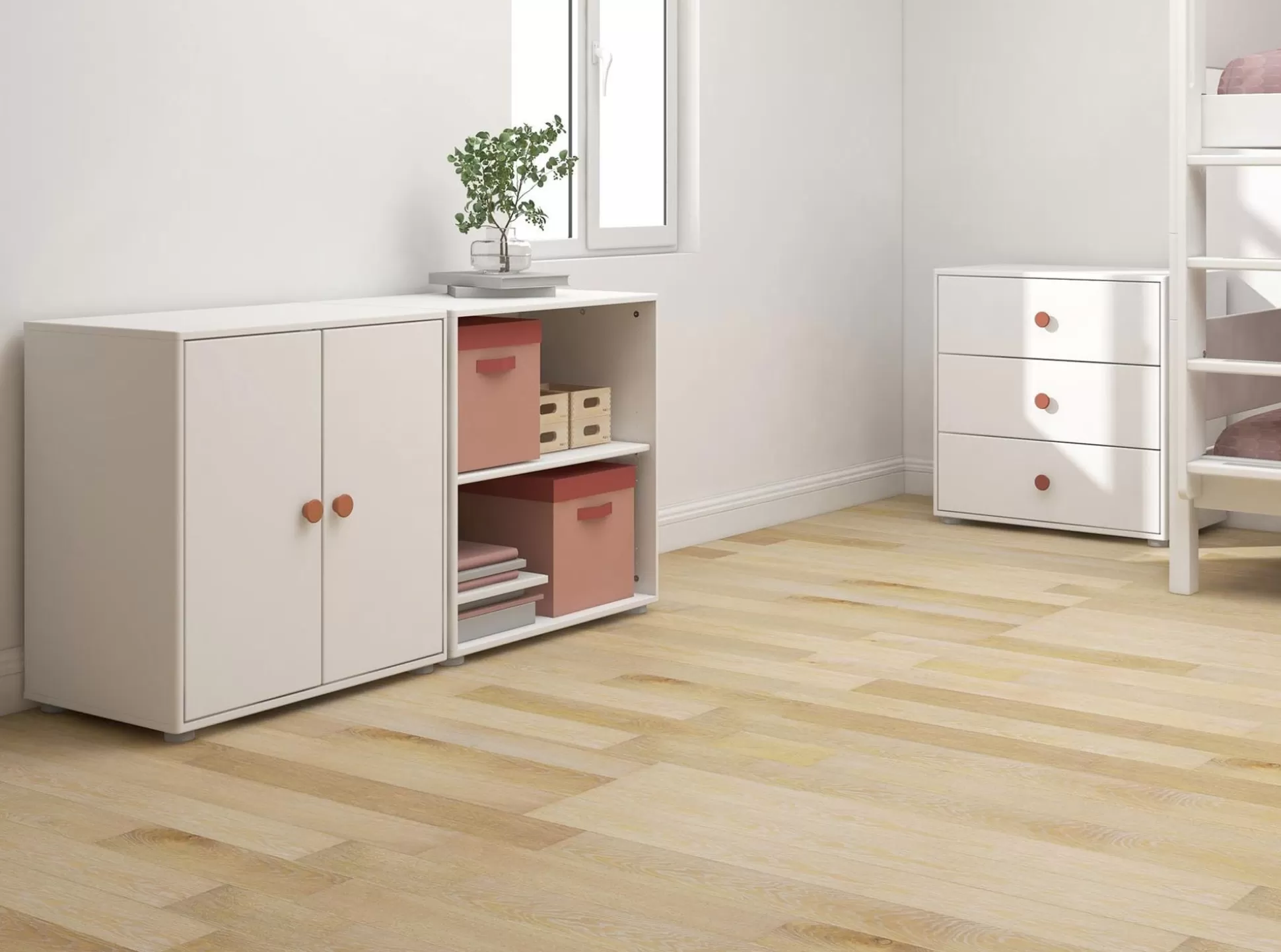 FLEXA Kasten Met Deurtjes>Kast, 1 Plank White/Blush