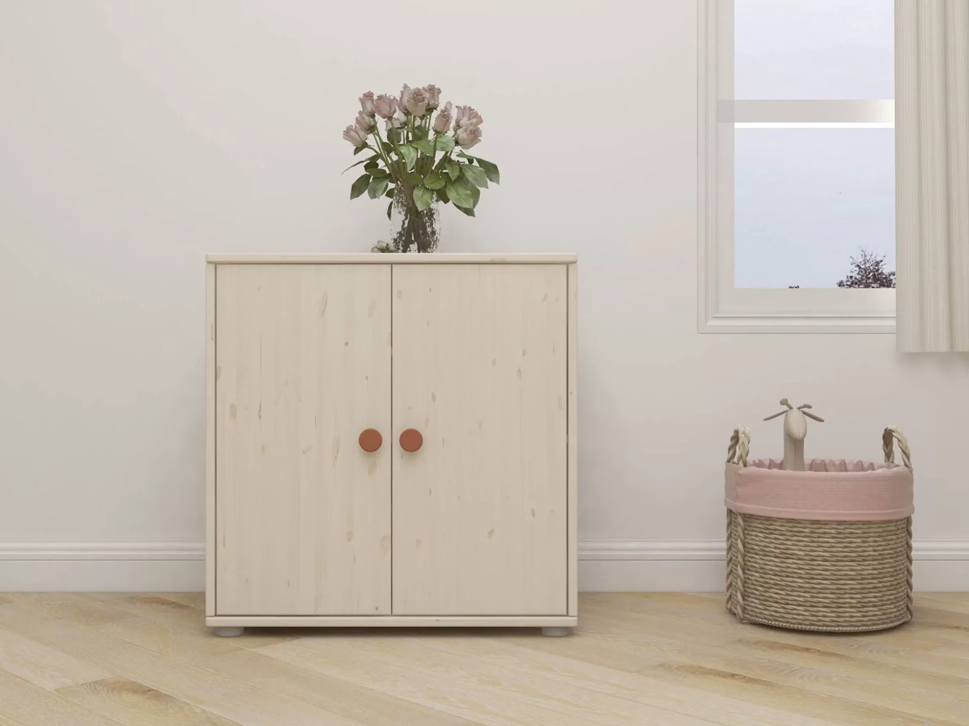 FLEXA Kasten Met Deurtjes>Kastje Light Blush/White Washed Pine