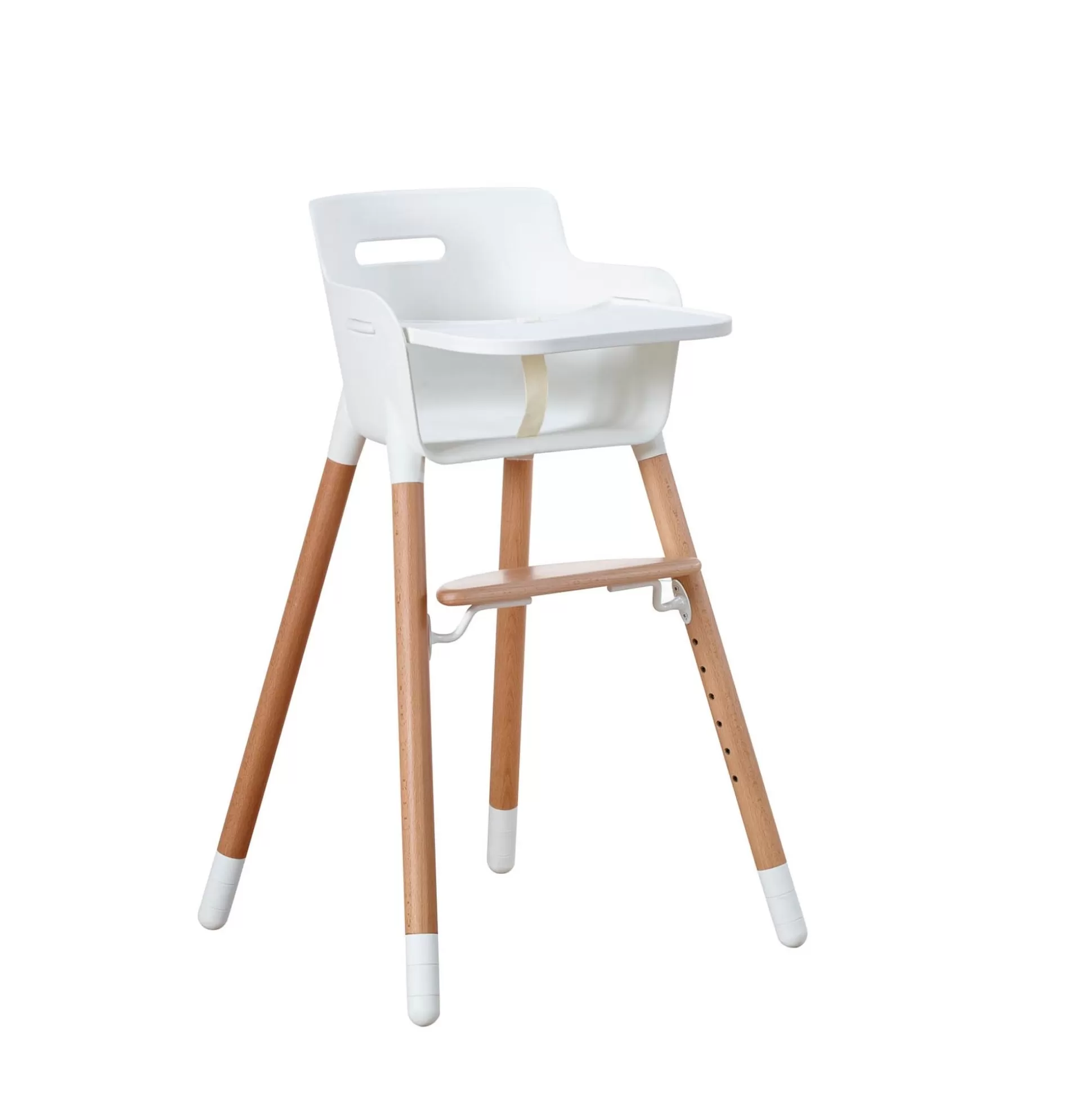 FLEXA Baby>Kinderstoel Met Tafelblad White/Clear Lacquer Beech