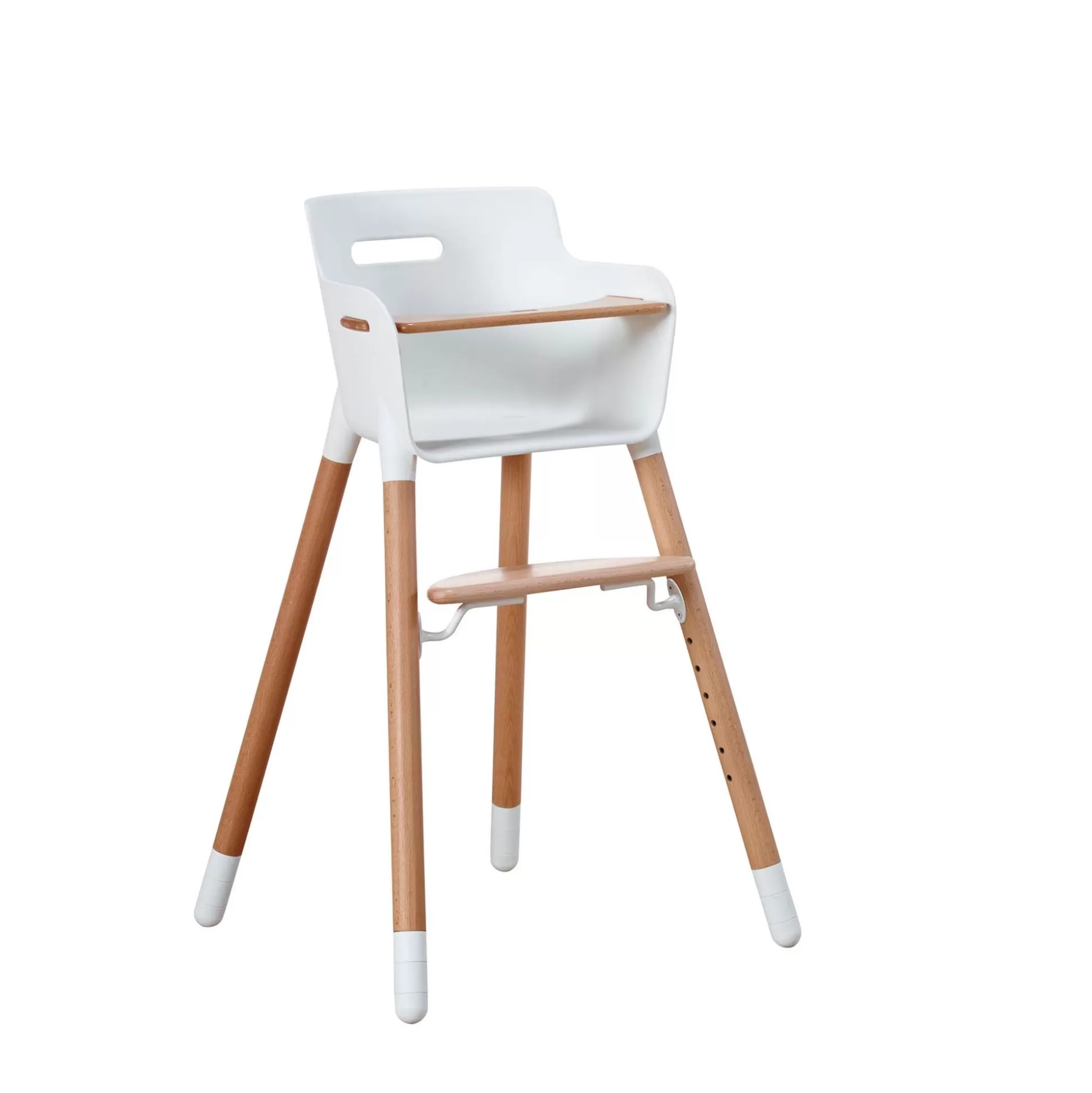 FLEXA Babystoelen>Kinderstoel Met Veiligheidsbeugel White/Clear Lacquer Beech