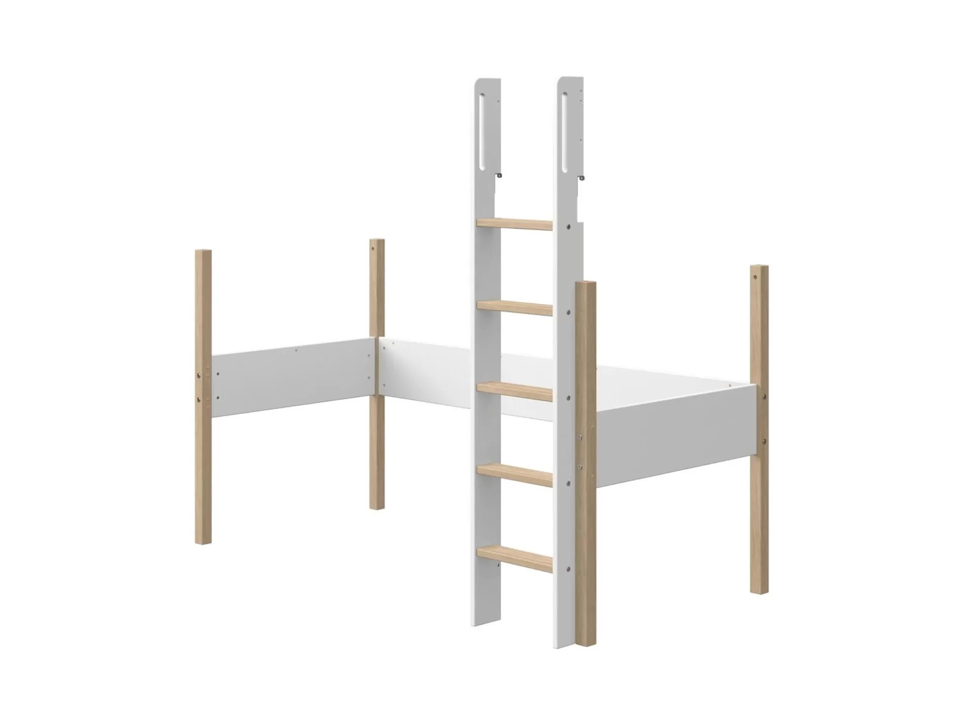 FLEXA Onderdelen En Beslag>Ladder En Poten Voor Hoogslaper White/Oak