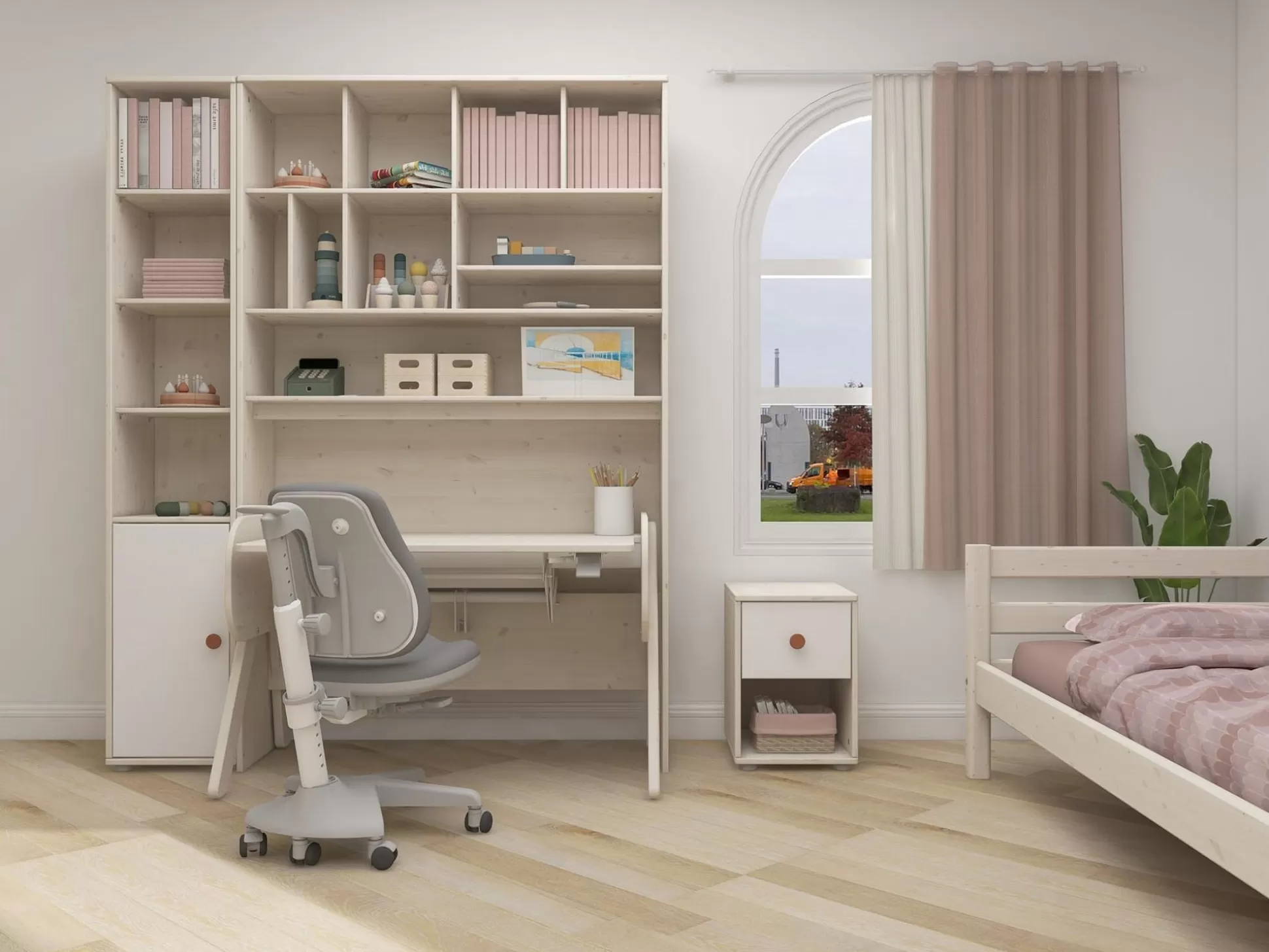 FLEXA Classic>Ladekast Met 1 Lade Light Blush/White Washed Pine