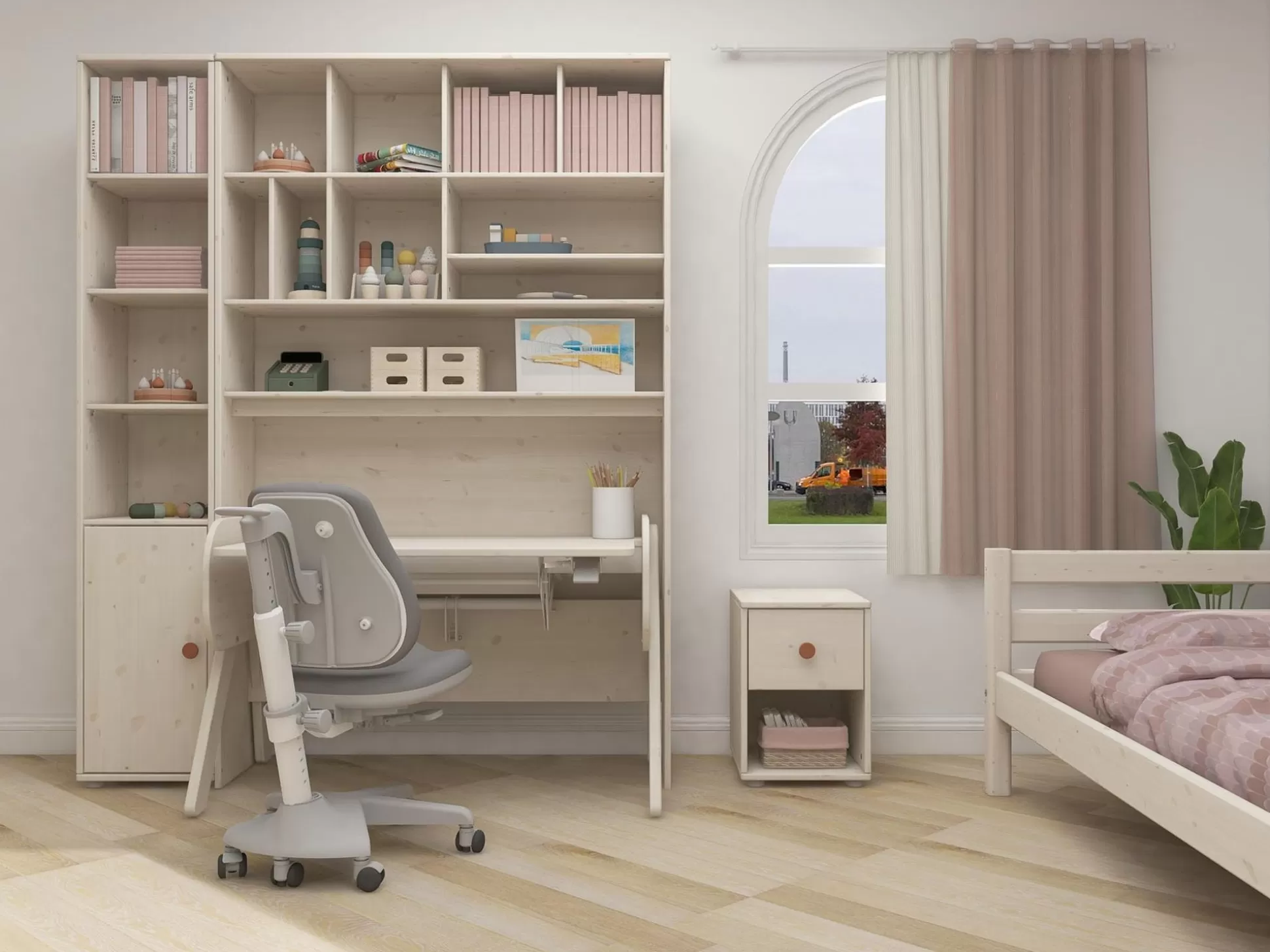 FLEXA Ladekasten>Ladekast Met 1 Lade Light Blush/White Washed Pine