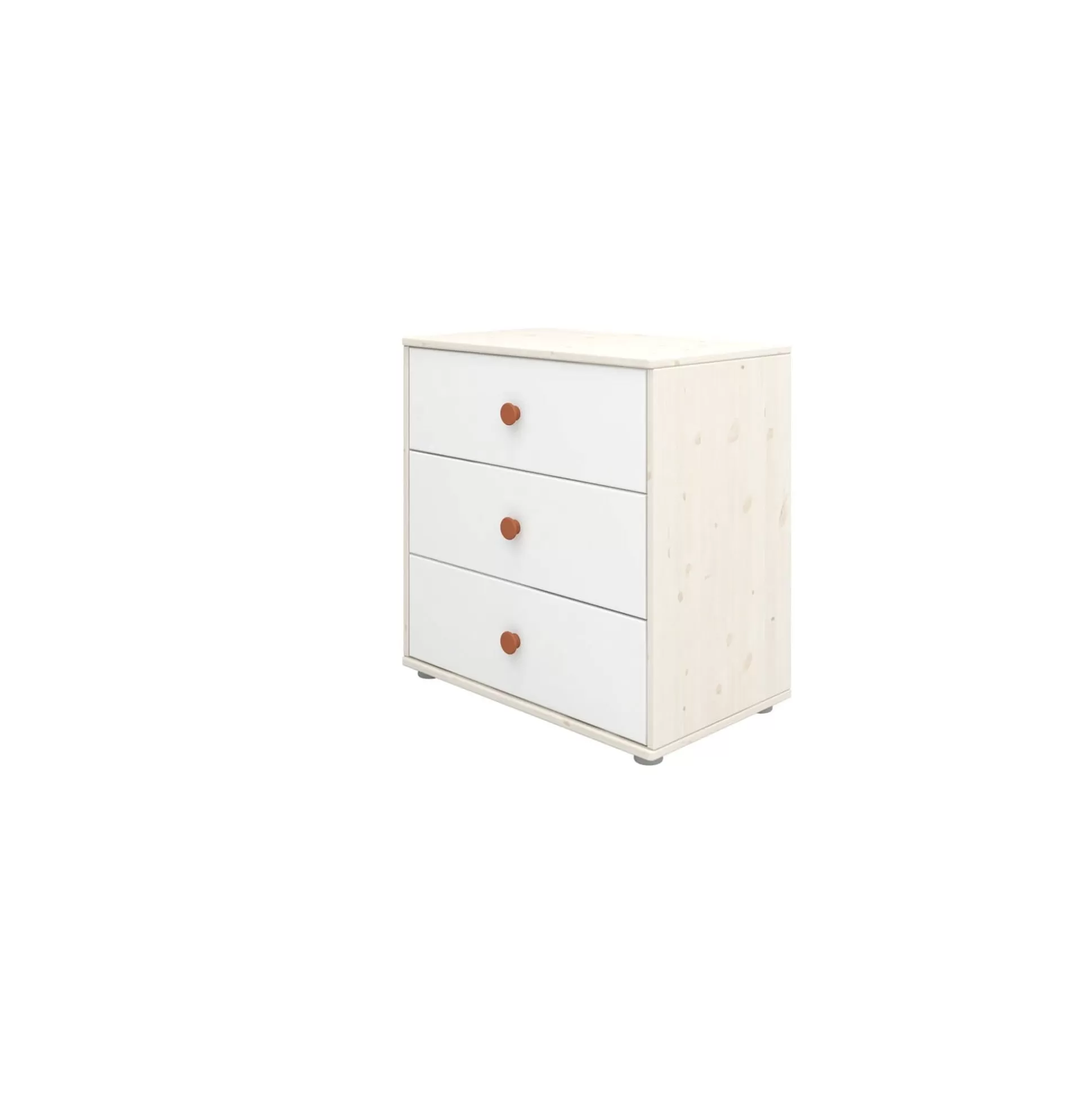 FLEXA Classic>Ladekast Met 3 Laden Light Blush/White Washed Pine