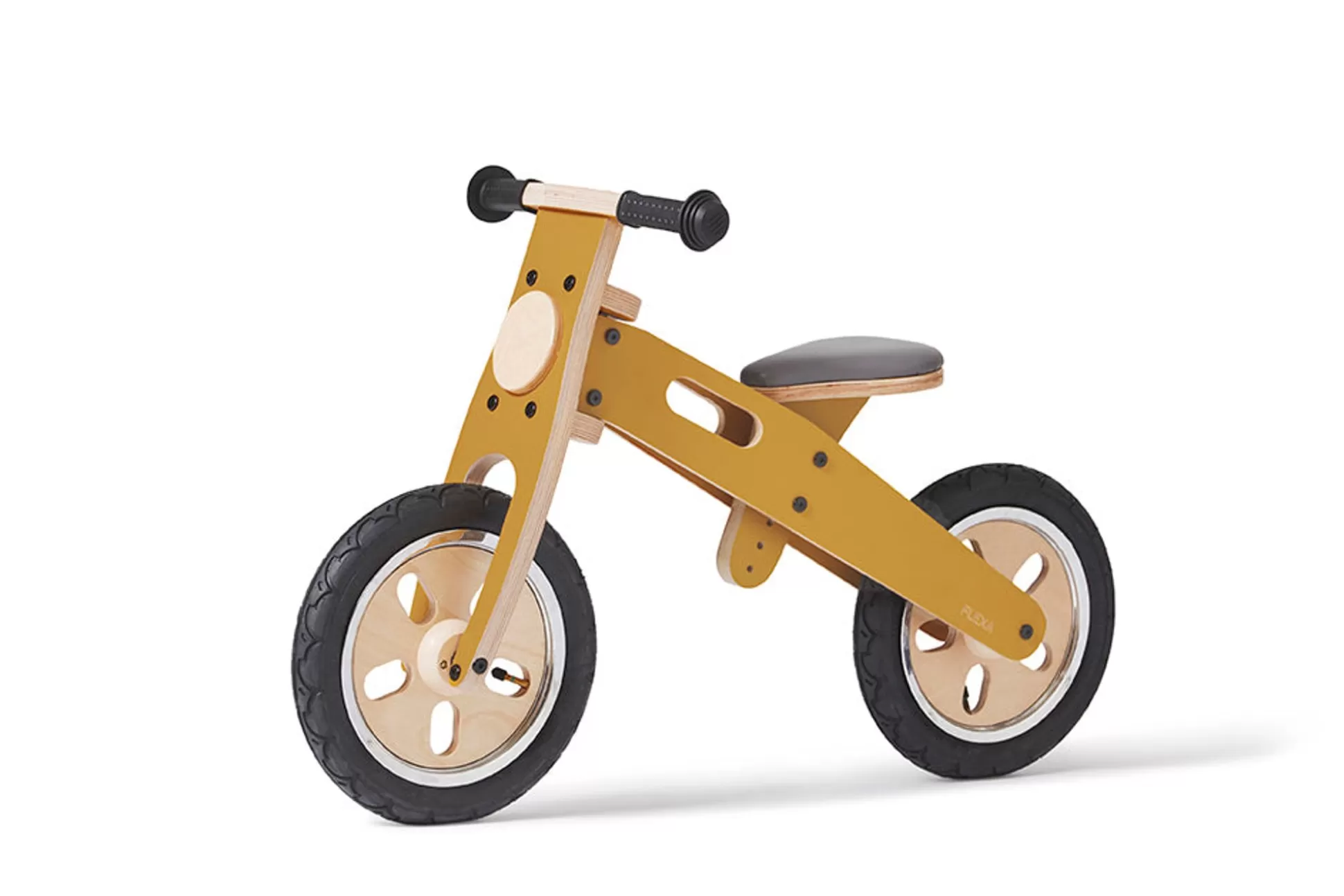 FLEXA Houten Speelgoed>Loopfiets Mustard/Birch Plywood