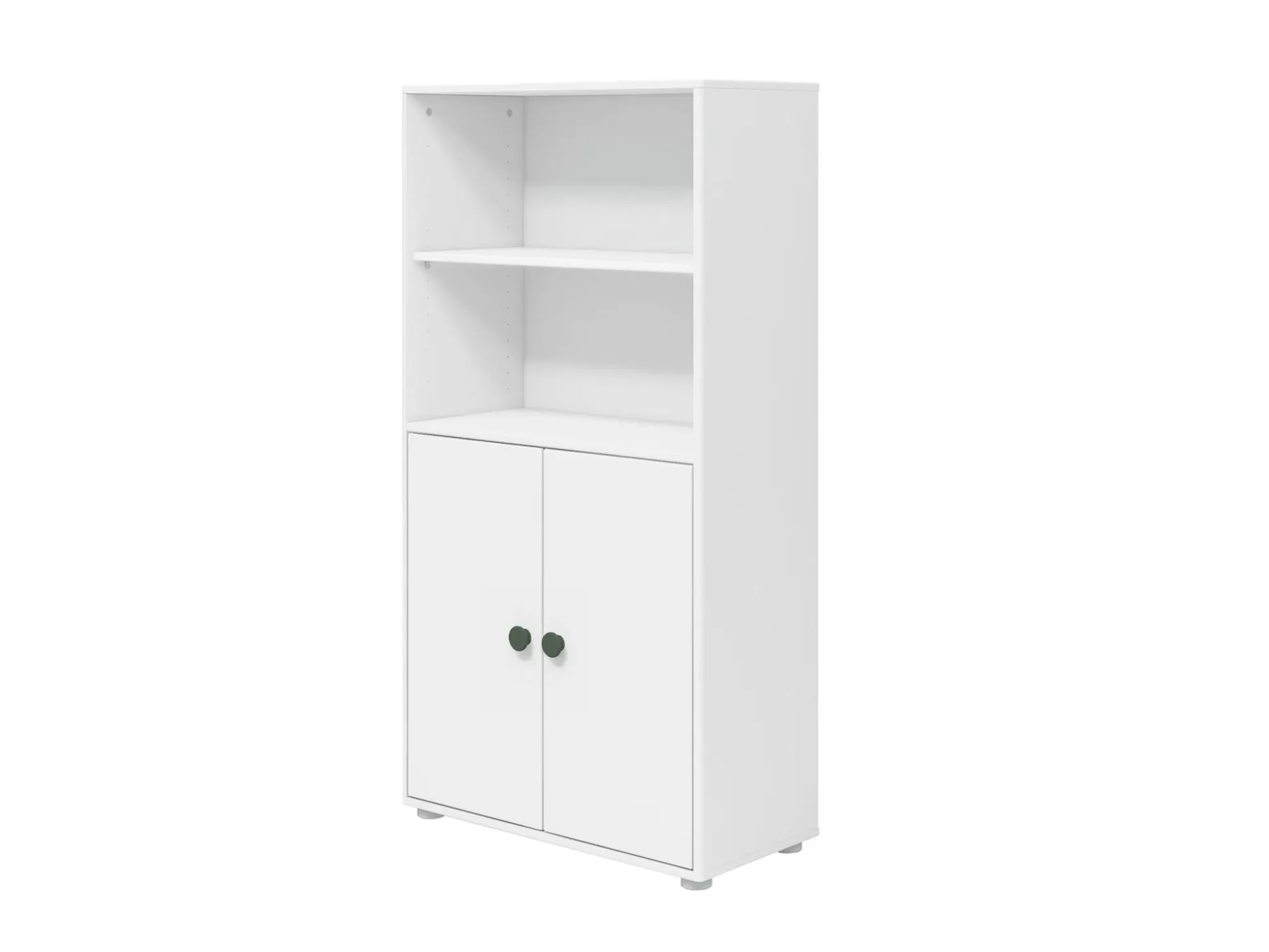 FLEXA Halfhoogslapers>Midi-Boekenkast, 2 Deuren White/Deep Green