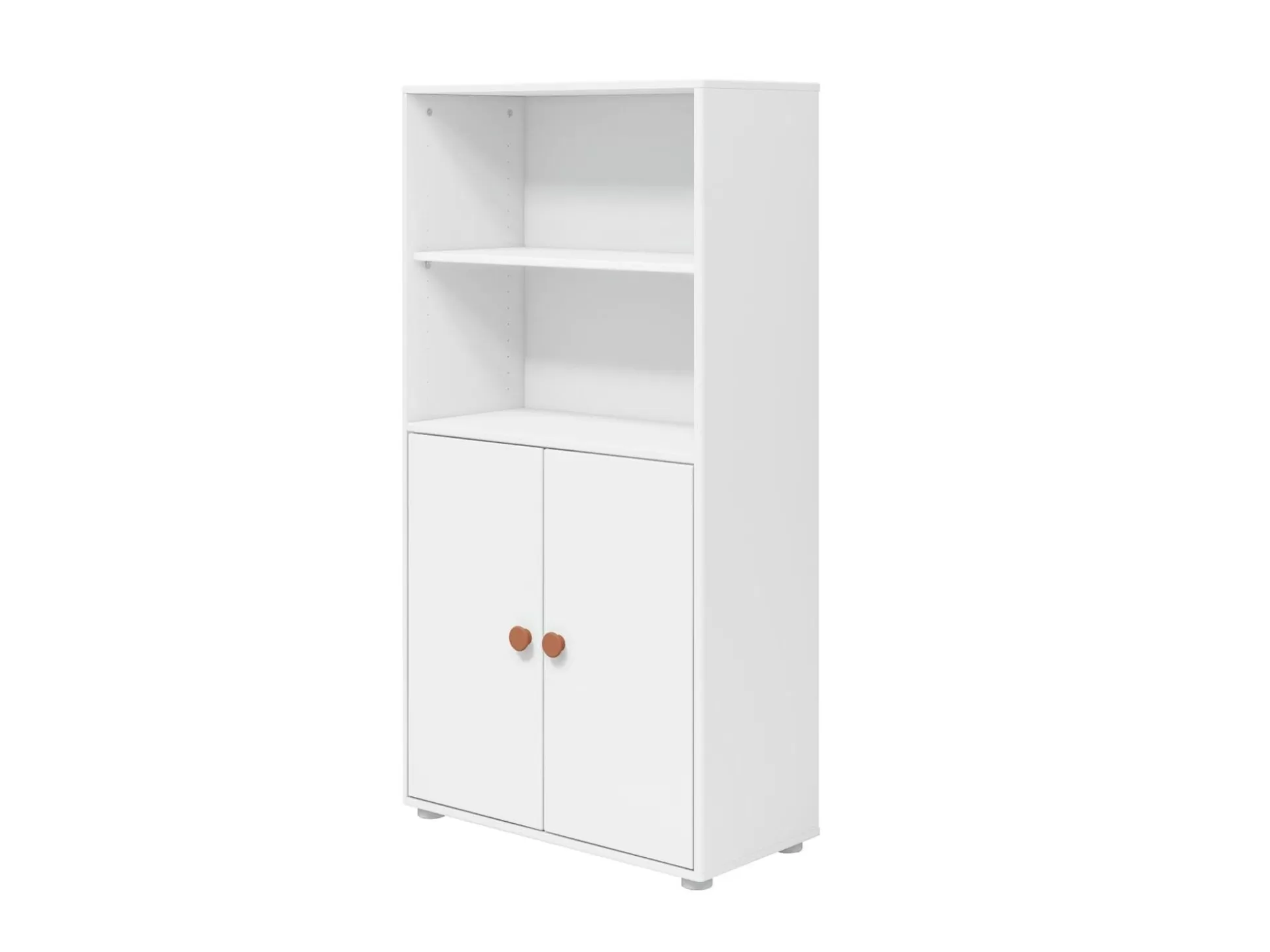 FLEXA Roomie>Midi-Boekenkast, 2 Deuren White/Blush