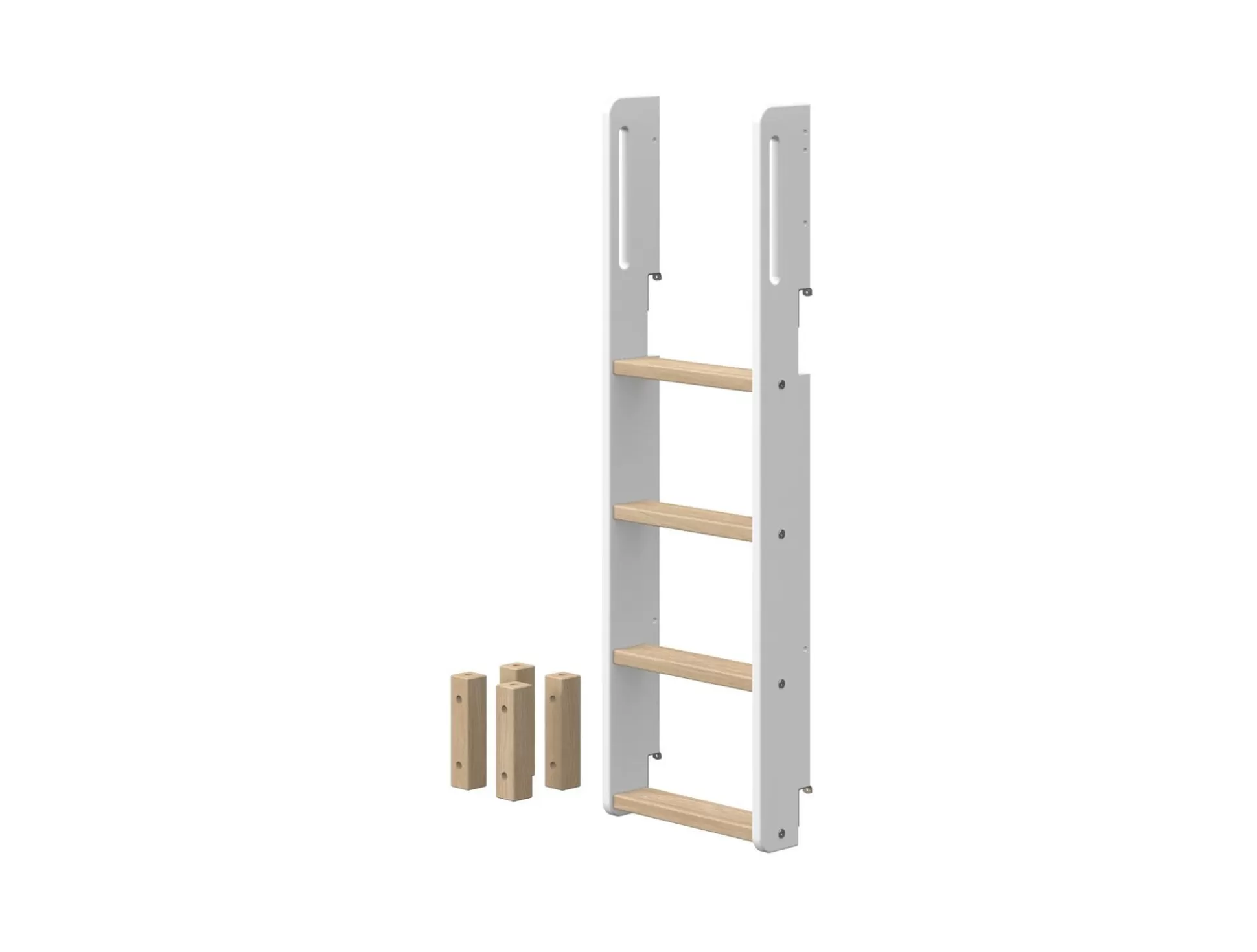 FLEXA Onderdelen En Beslag>Nor - Poten En Ladder Voor Stapelbed White/Oak