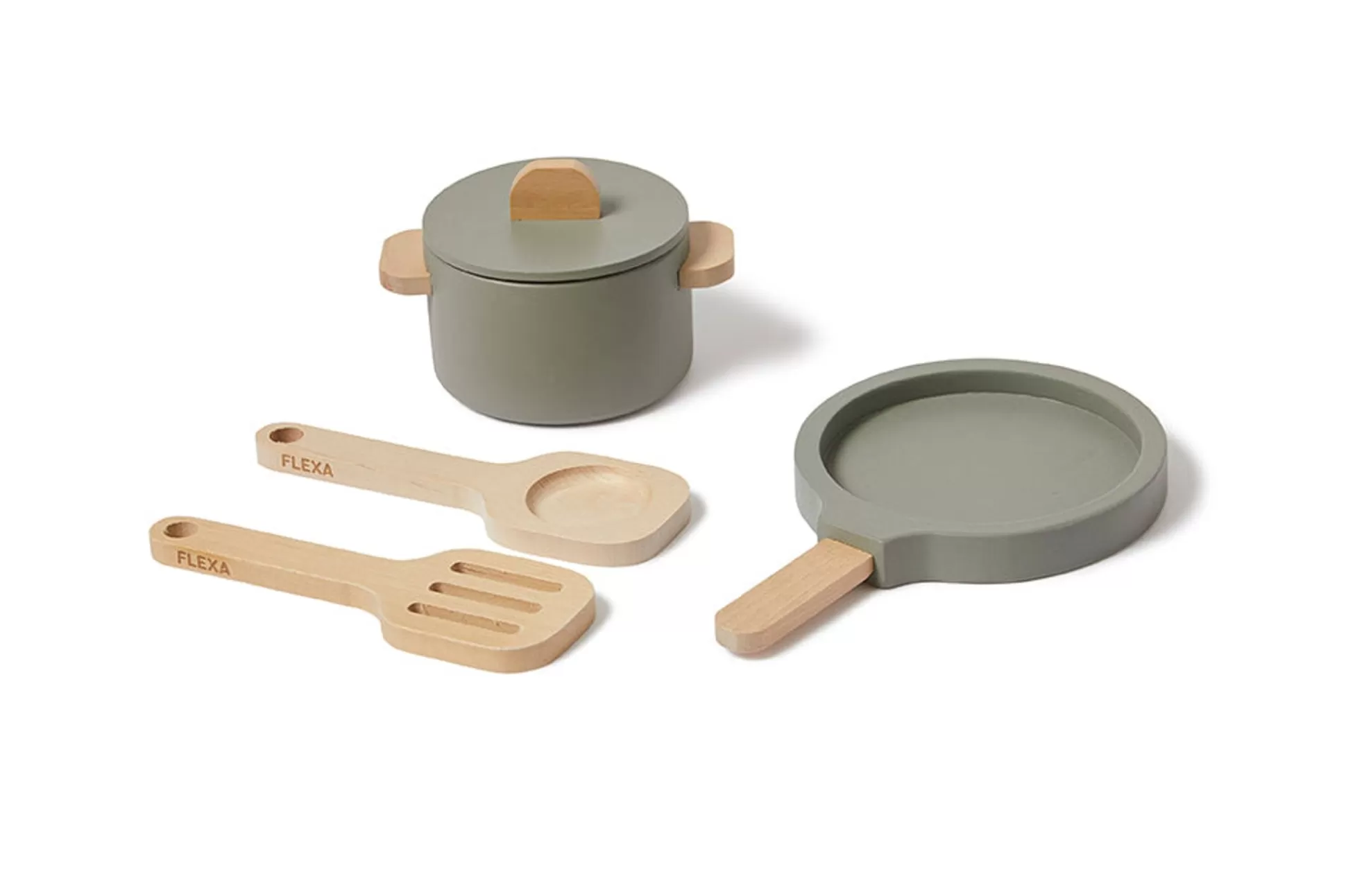 FLEXA Keuken, Gereedschap En Accessoires>Pot & Pan Green-Ish/Birch Plywood