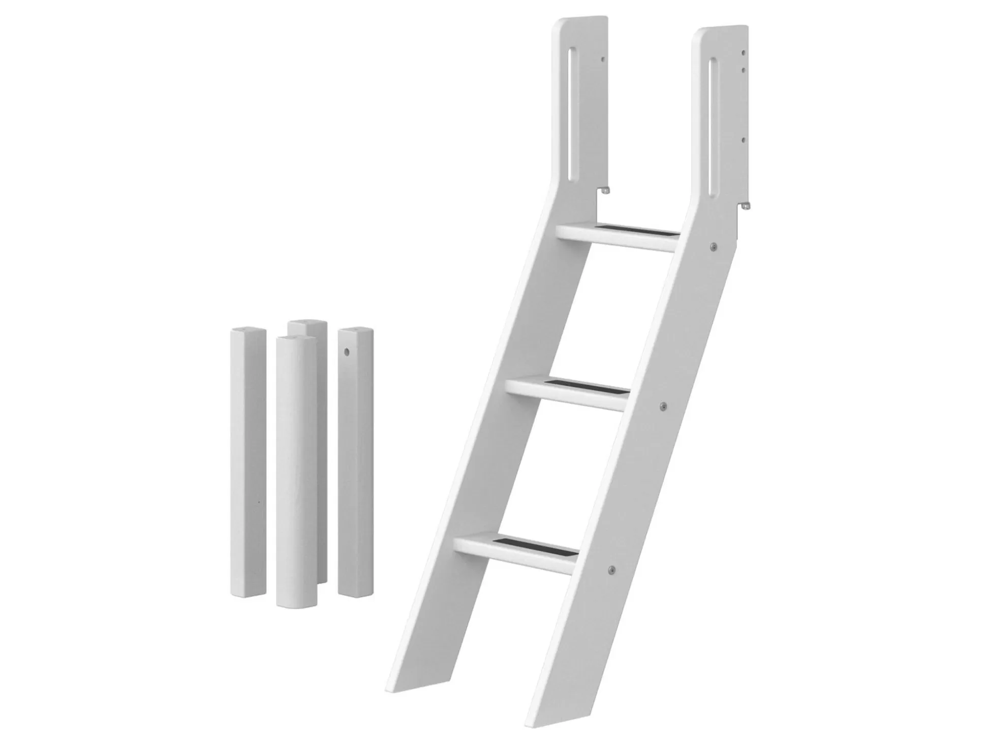 FLEXA Onderdelen En Beslag>Schuine Ladder En Onderzetpoten Voor Halfhoogslaper White