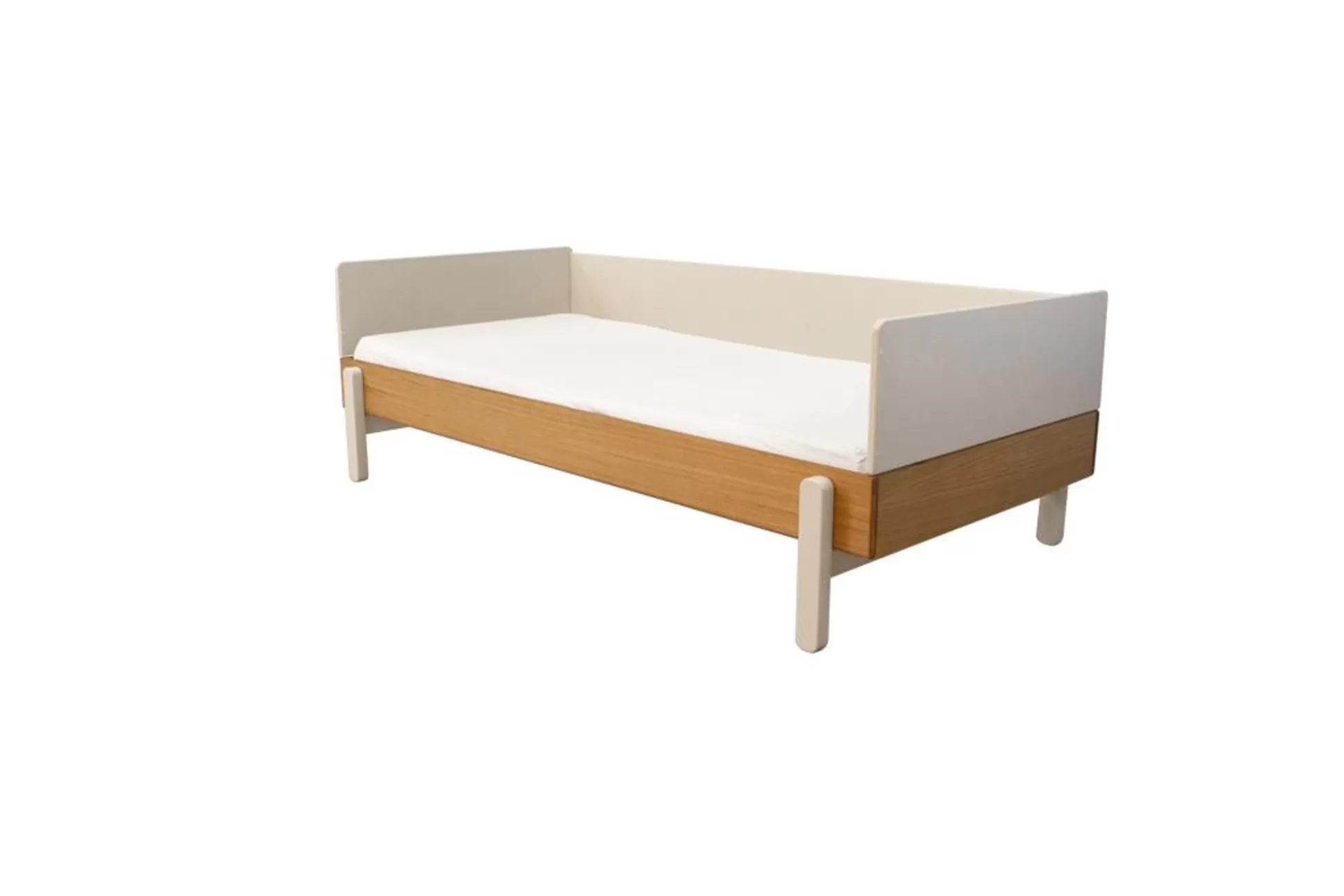 FLEXA 90X200>Single Bed Cream Oak/Cream