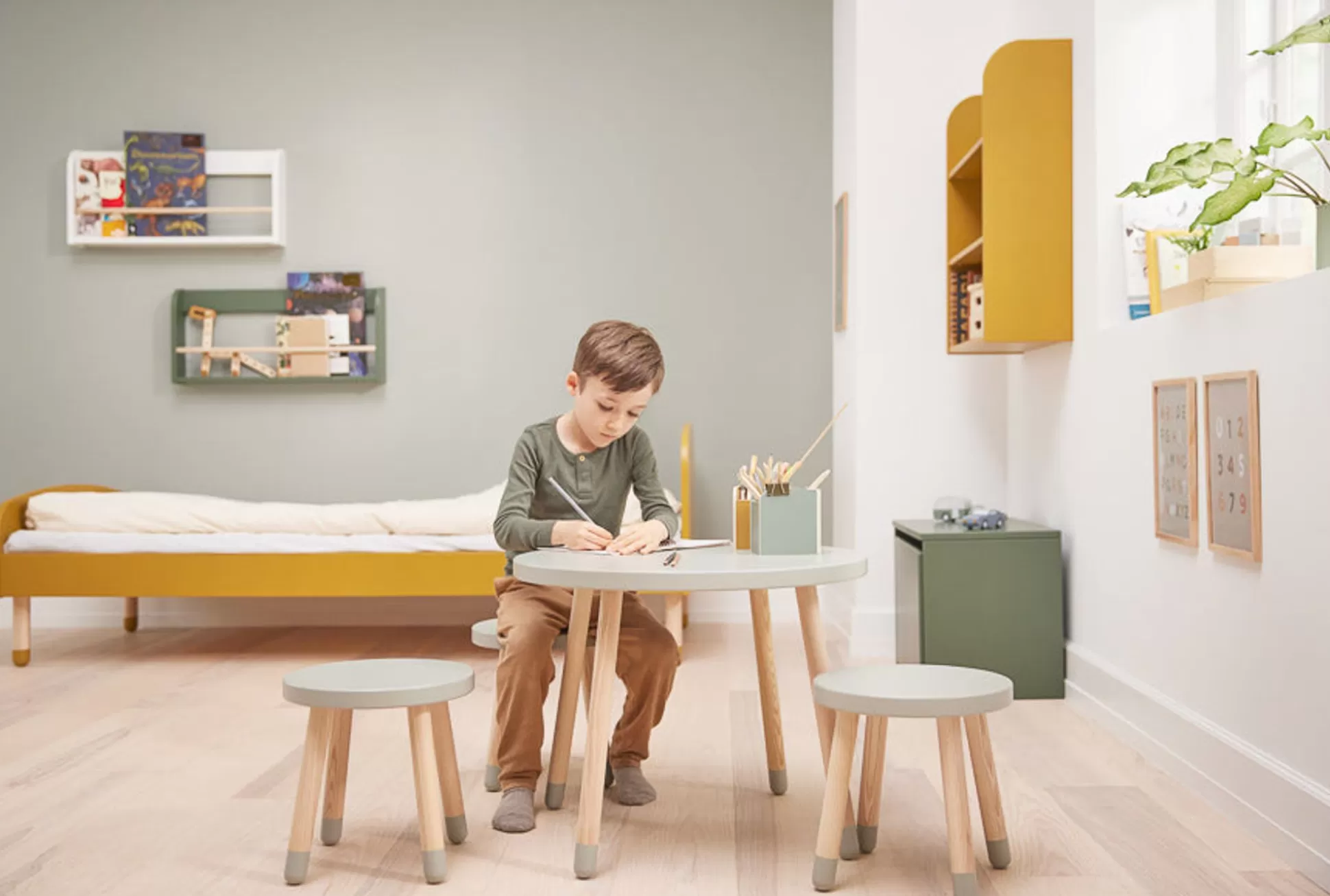 FLEXA Dots>Speeltafel Natural Green