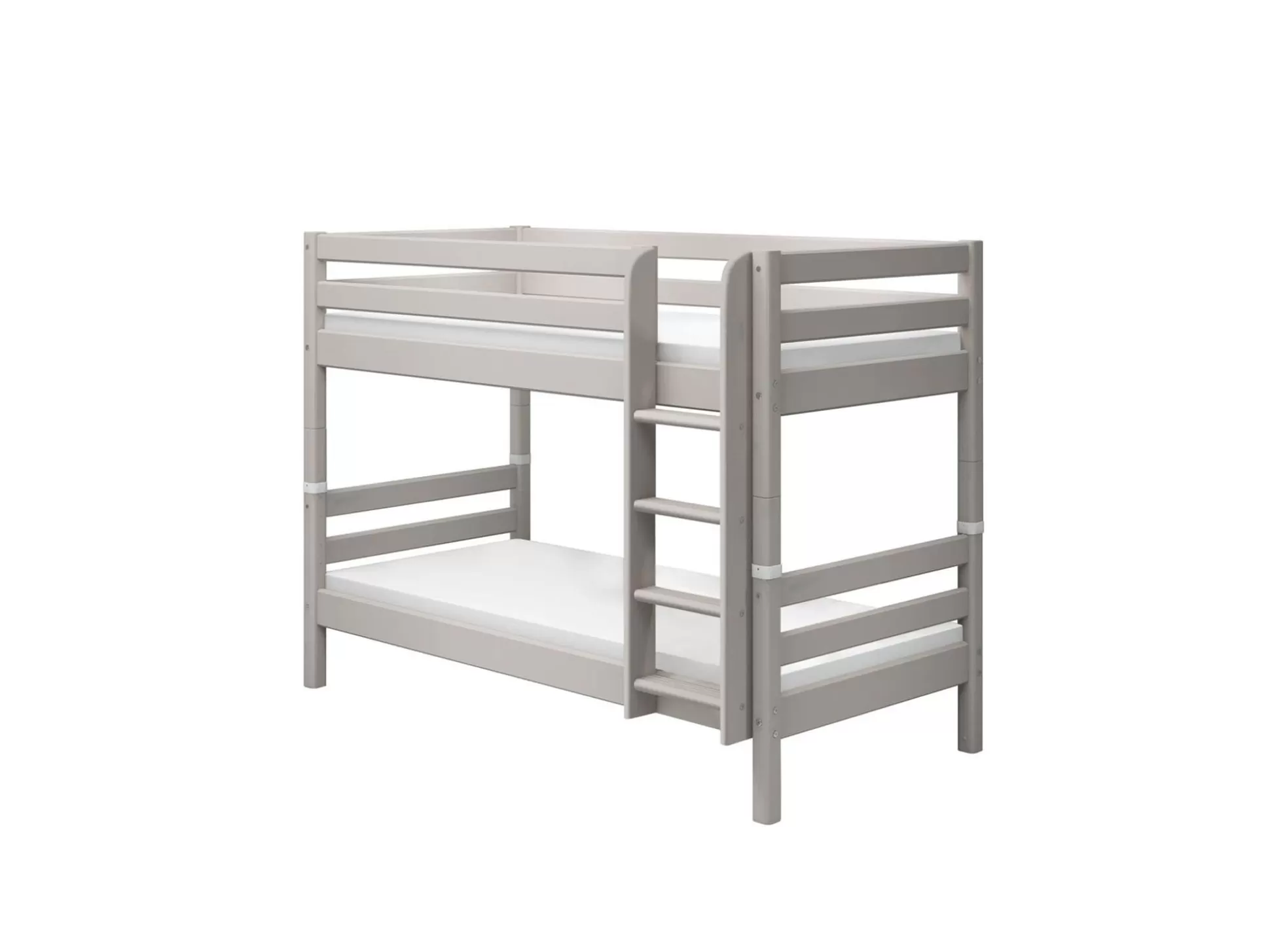 FLEXA Stapelbedden>Stapelbed Met Rechte Ladder Grey Washed Pine