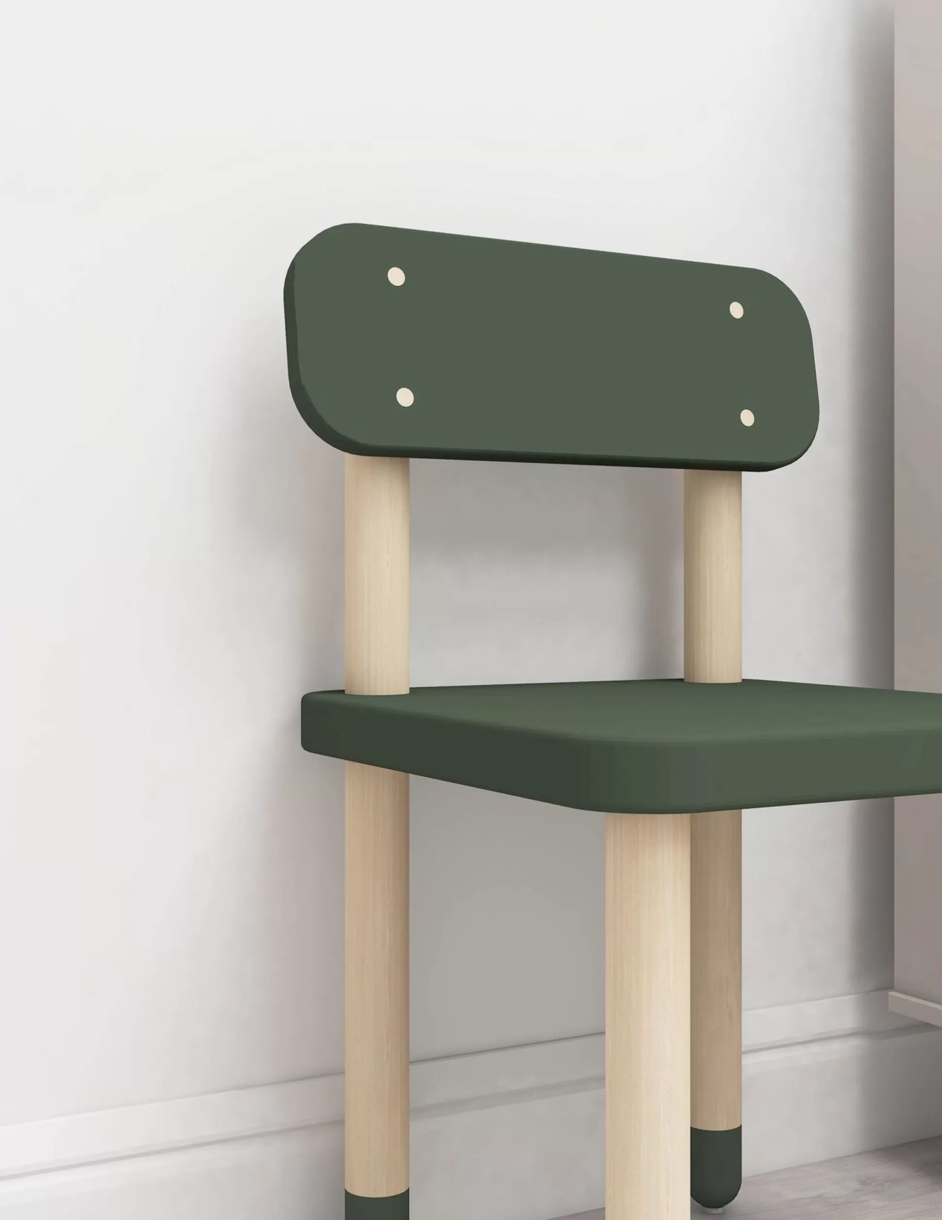 FLEXA Dots>Stoel Met Rugleuning Deep Green